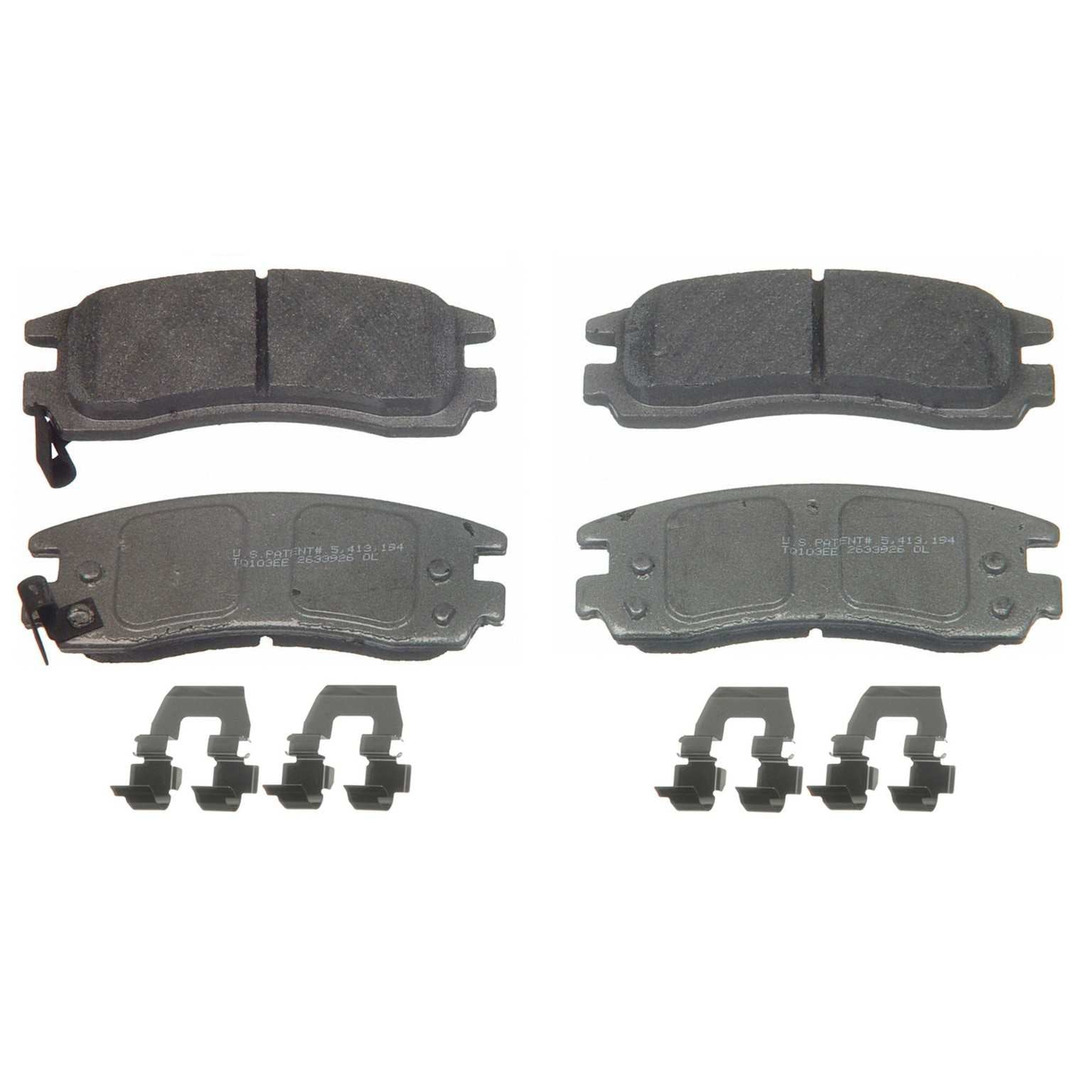 wagner brake disc brake pad set  frsport mx814