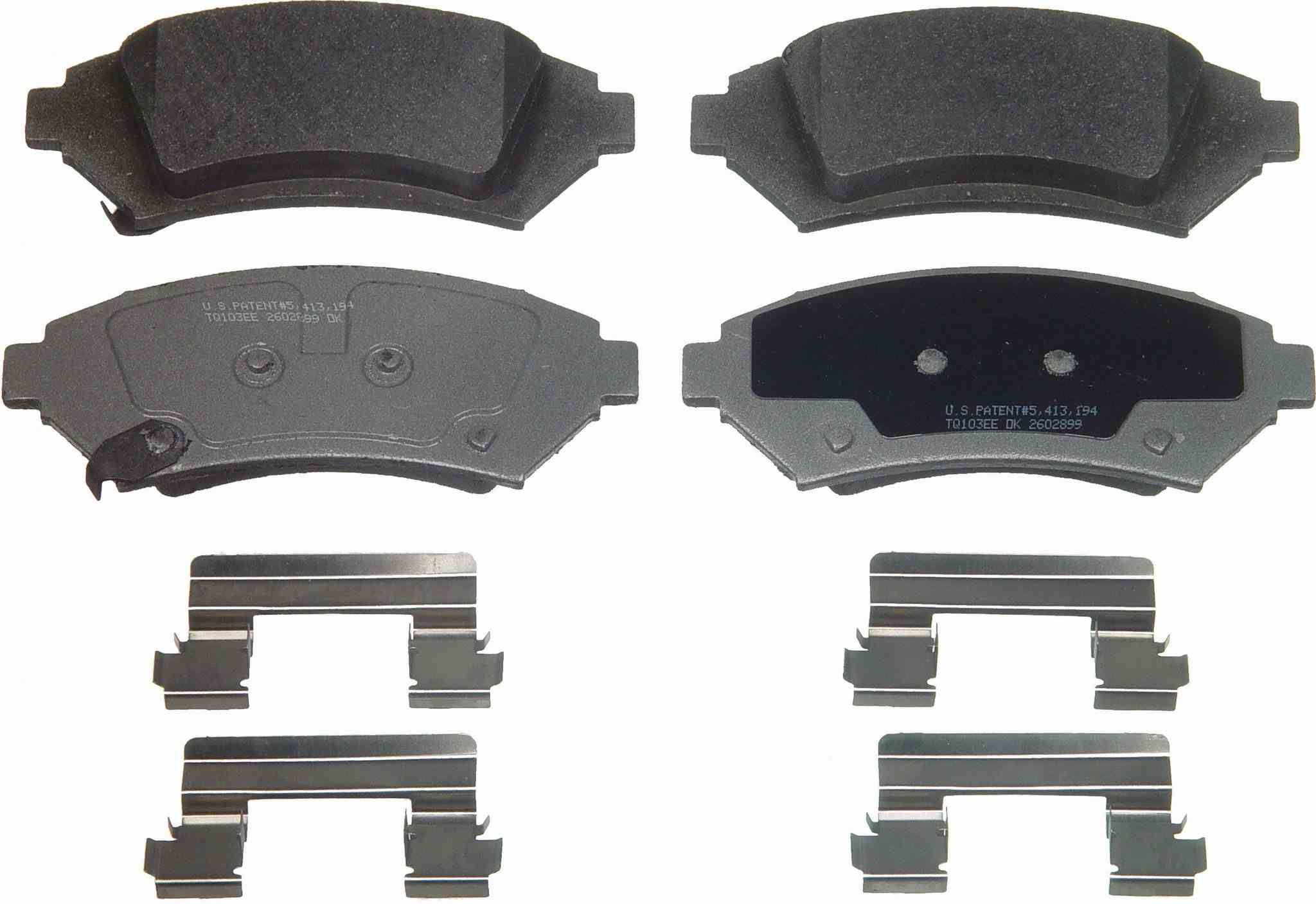 Wagner Brake Disc Brake Pad Set  top view frsport MX818