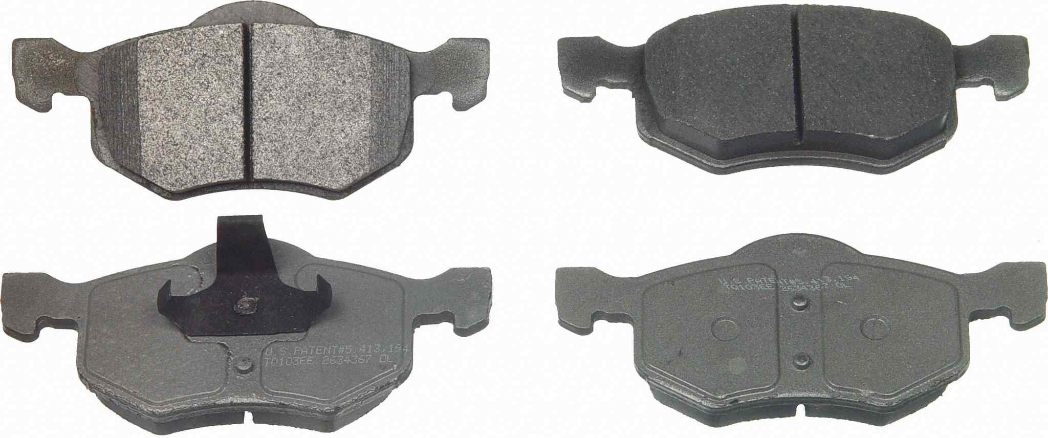 Wagner Brake Disc Brake Pad Set  top view frsport MX843