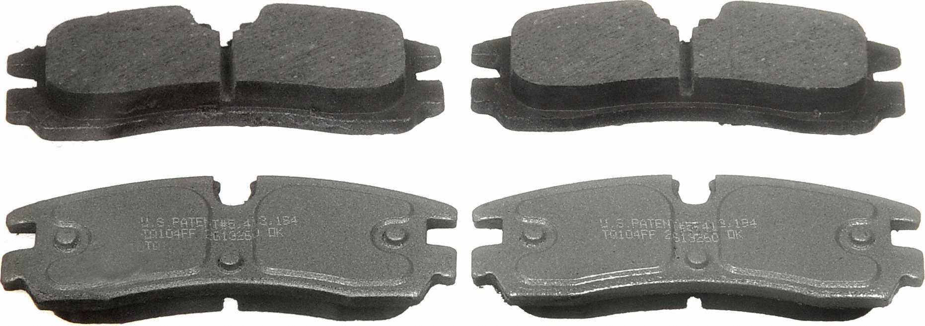 Wagner Brake Disc Brake Pad Set  top view frsport PD754