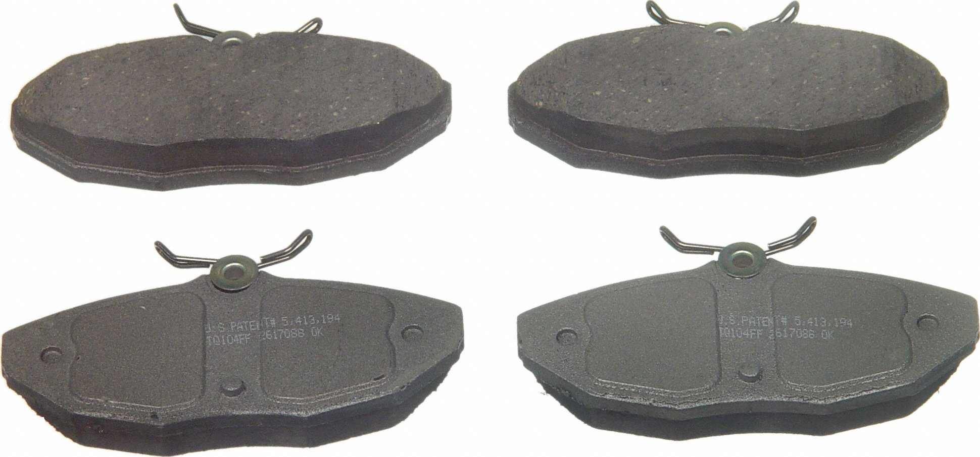 Wagner Brake Disc Brake Pad Set  top view frsport PD806