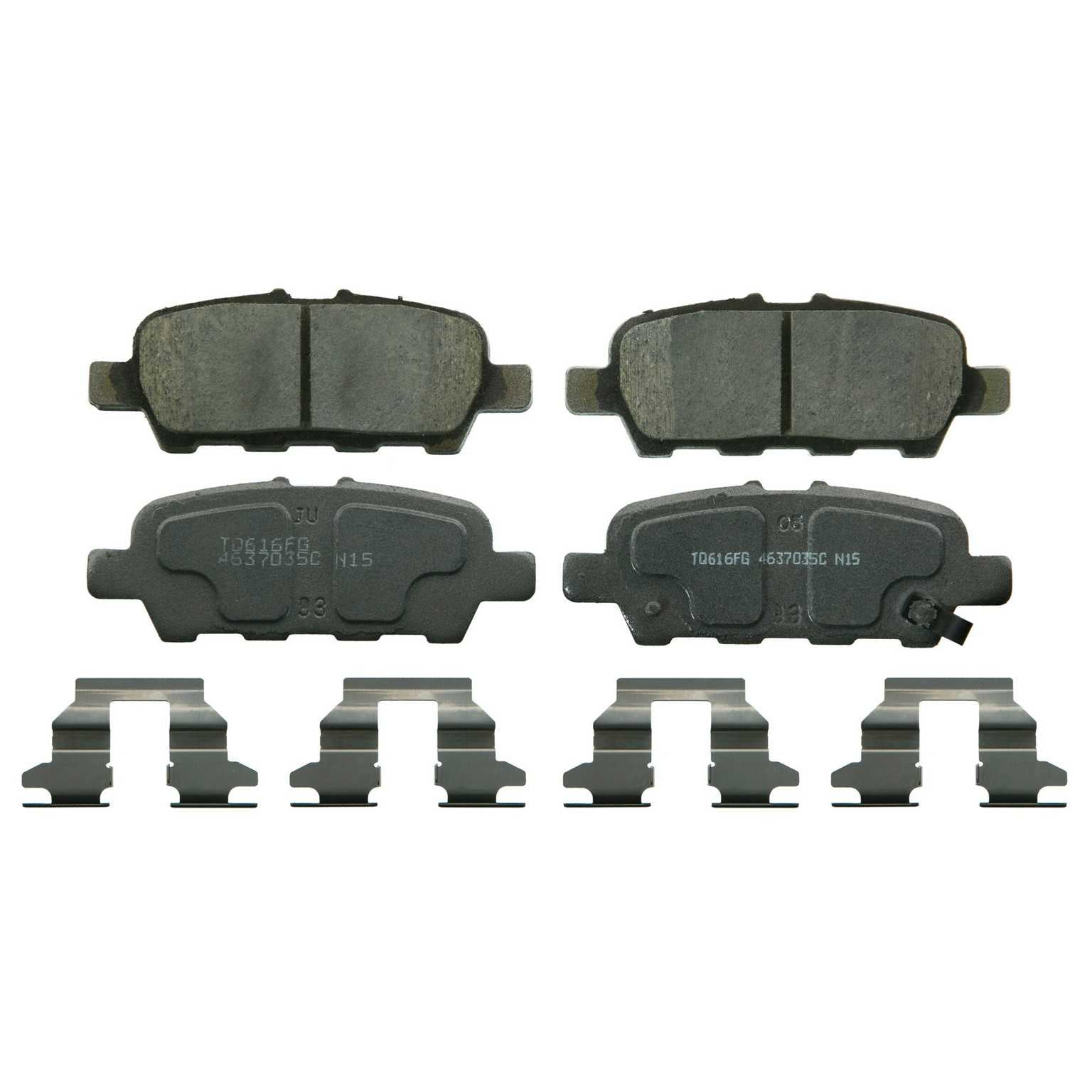 Wagner Brake Disc Brake Pad Set  top view frsport QC1393A