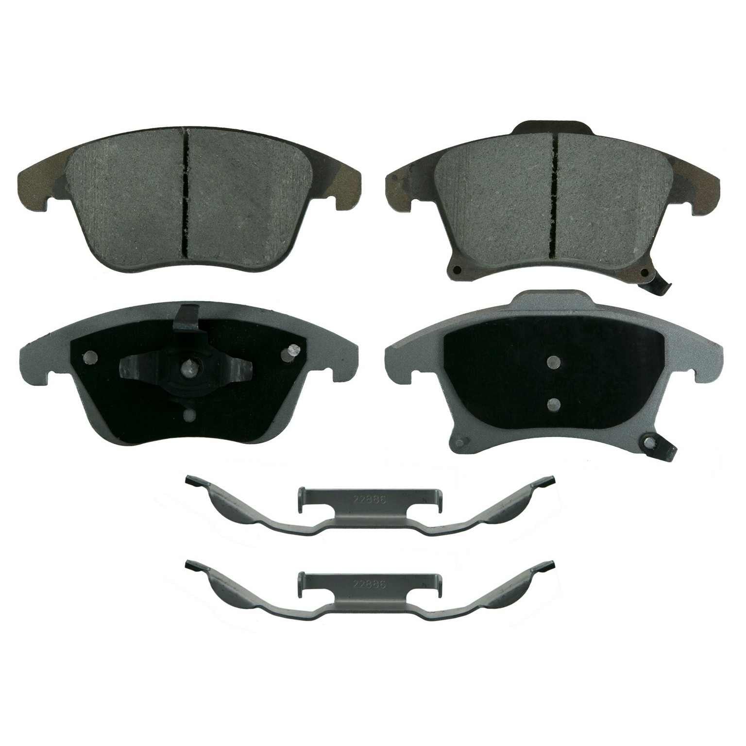 Wagner Brake Disc Brake Pad Set  top view frsport QC1653