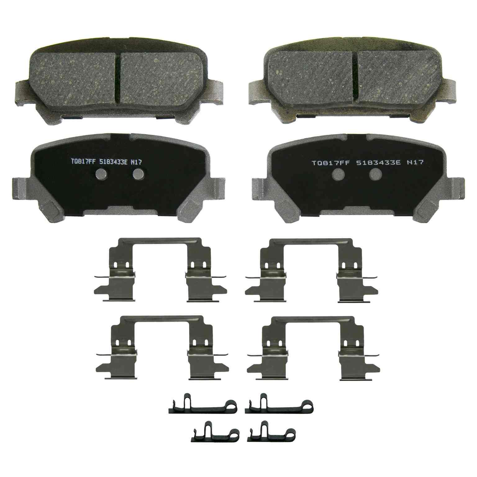 Wagner Brake Disc Brake Pad Set  top view frsport QC1806