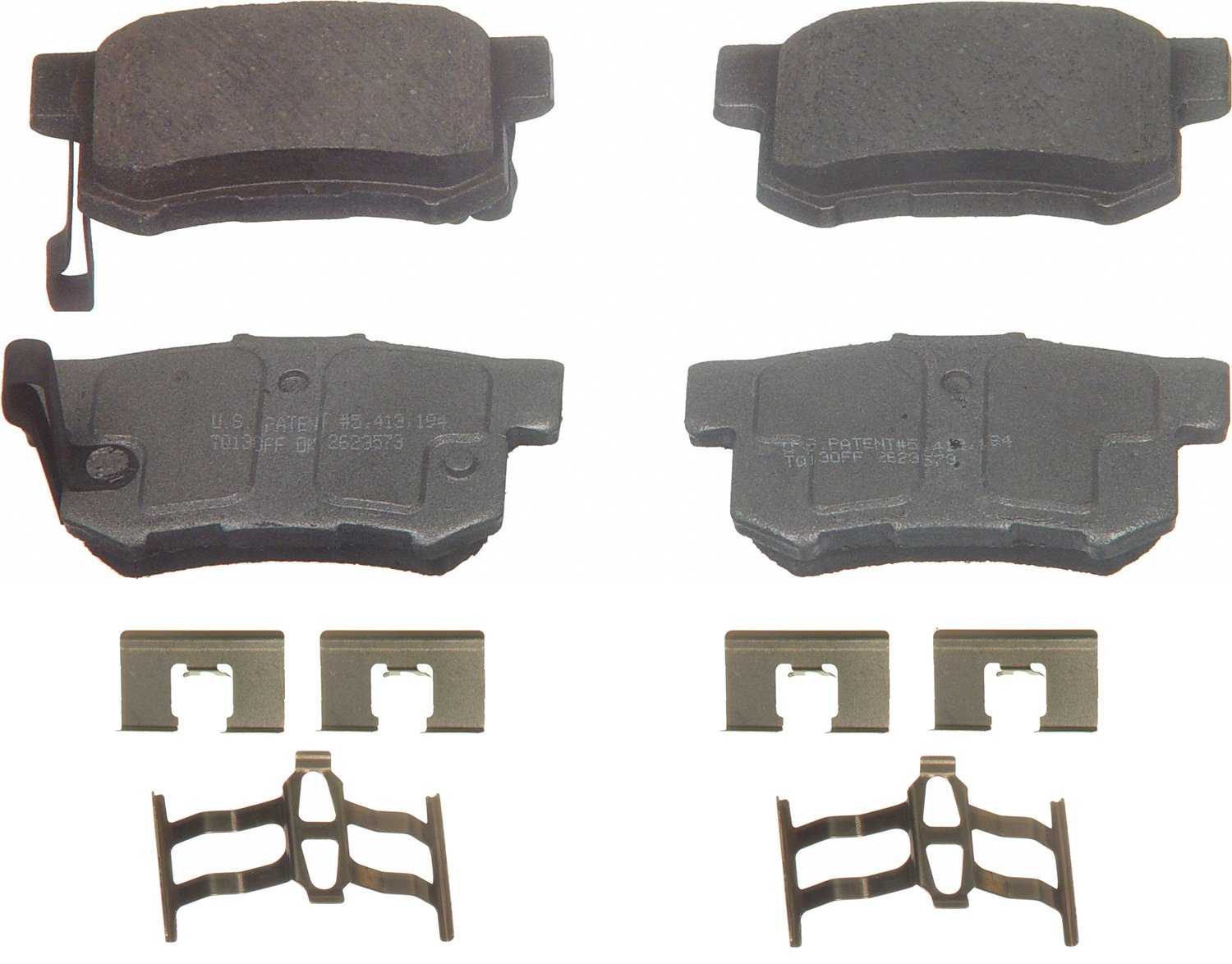 Wagner Brake Disc Brake Pad Set  top view frsport QC536