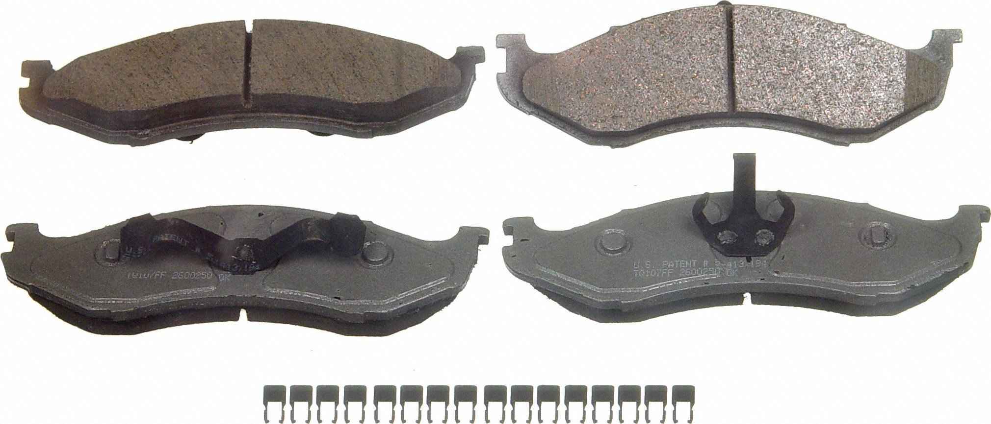 Wagner Brake Disc Brake Pad Set  top view frsport QC712