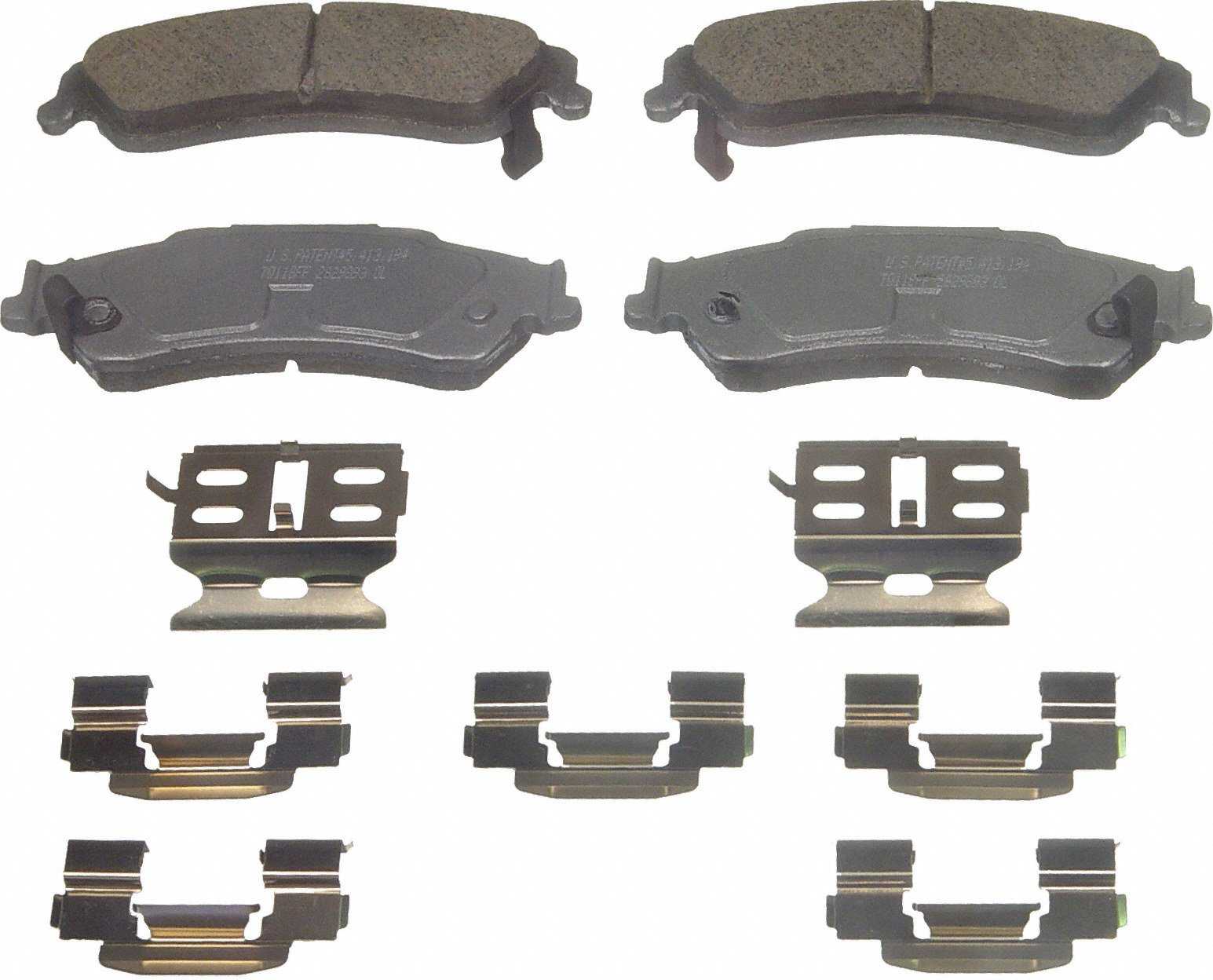 Wagner Brake Disc Brake Pad Set  top view frsport QC729