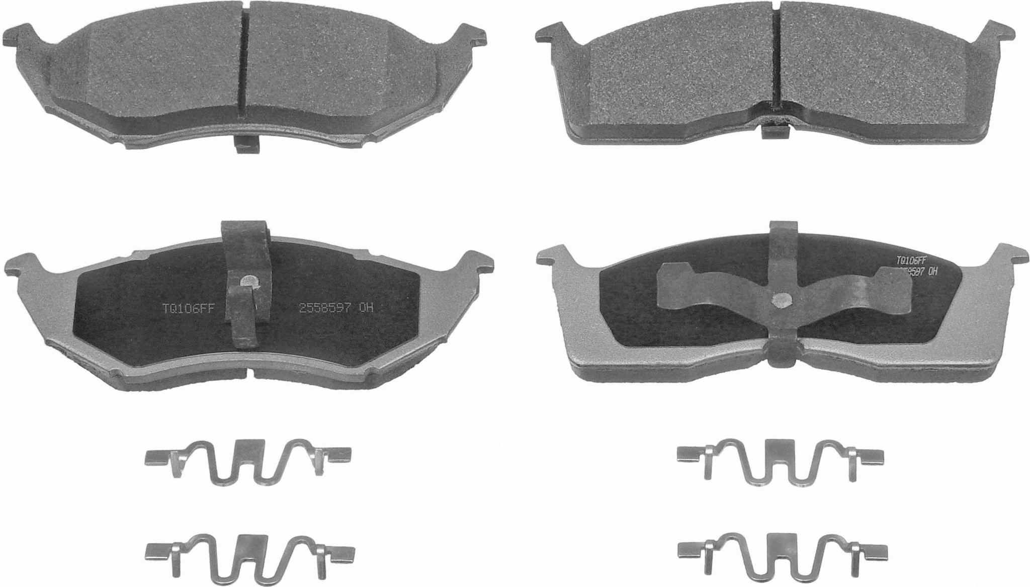 Wagner Brake Disc Brake Pad Set  top view frsport QC730C