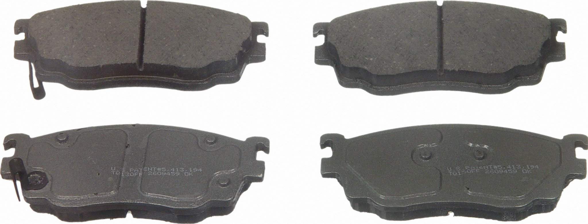 Wagner Brake Disc Brake Pad Set  top view frsport QC755