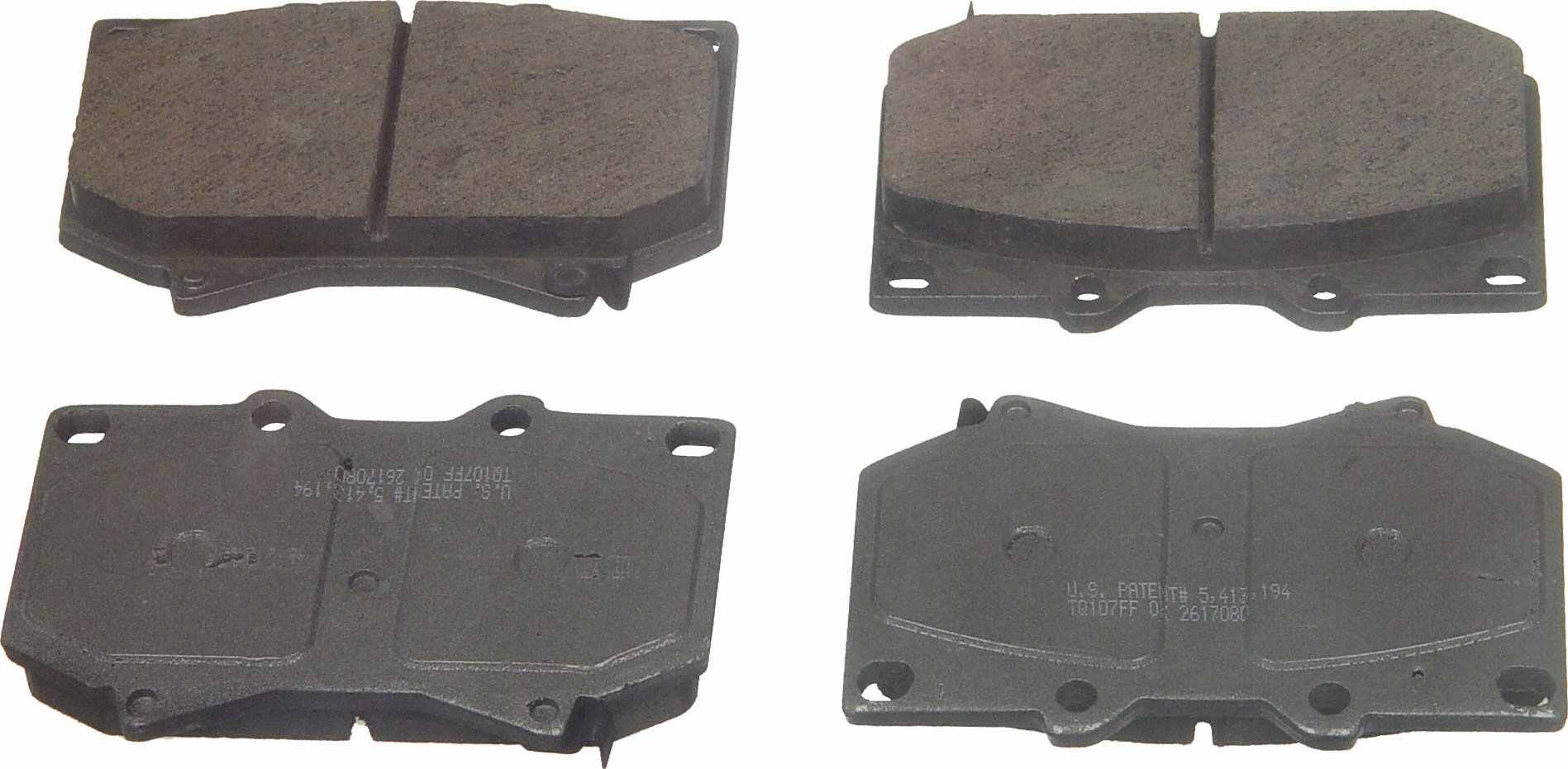 Wagner Brake Disc Brake Pad Set  top view frsport QC812