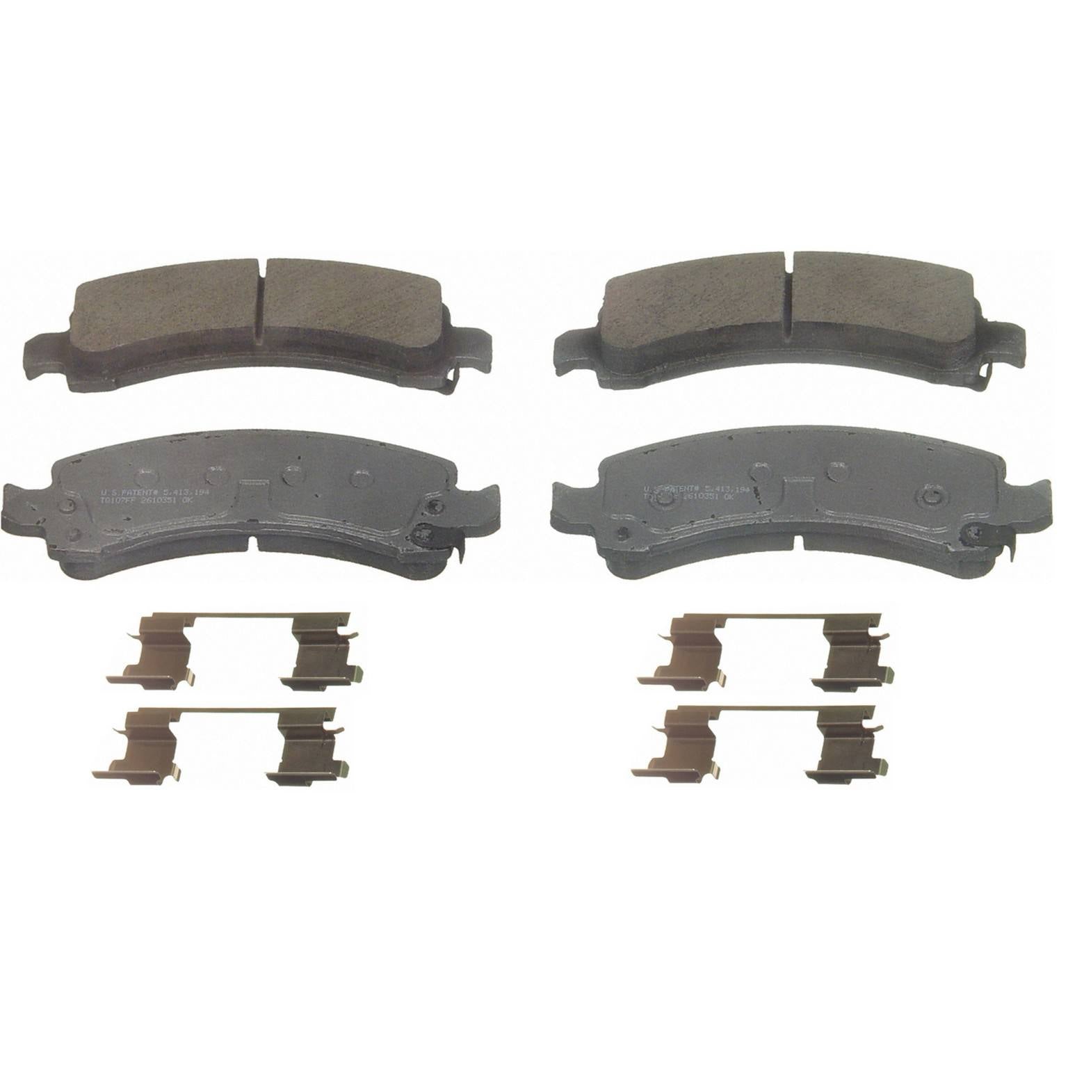 wagner brake disc brake pad set  frsport qc974