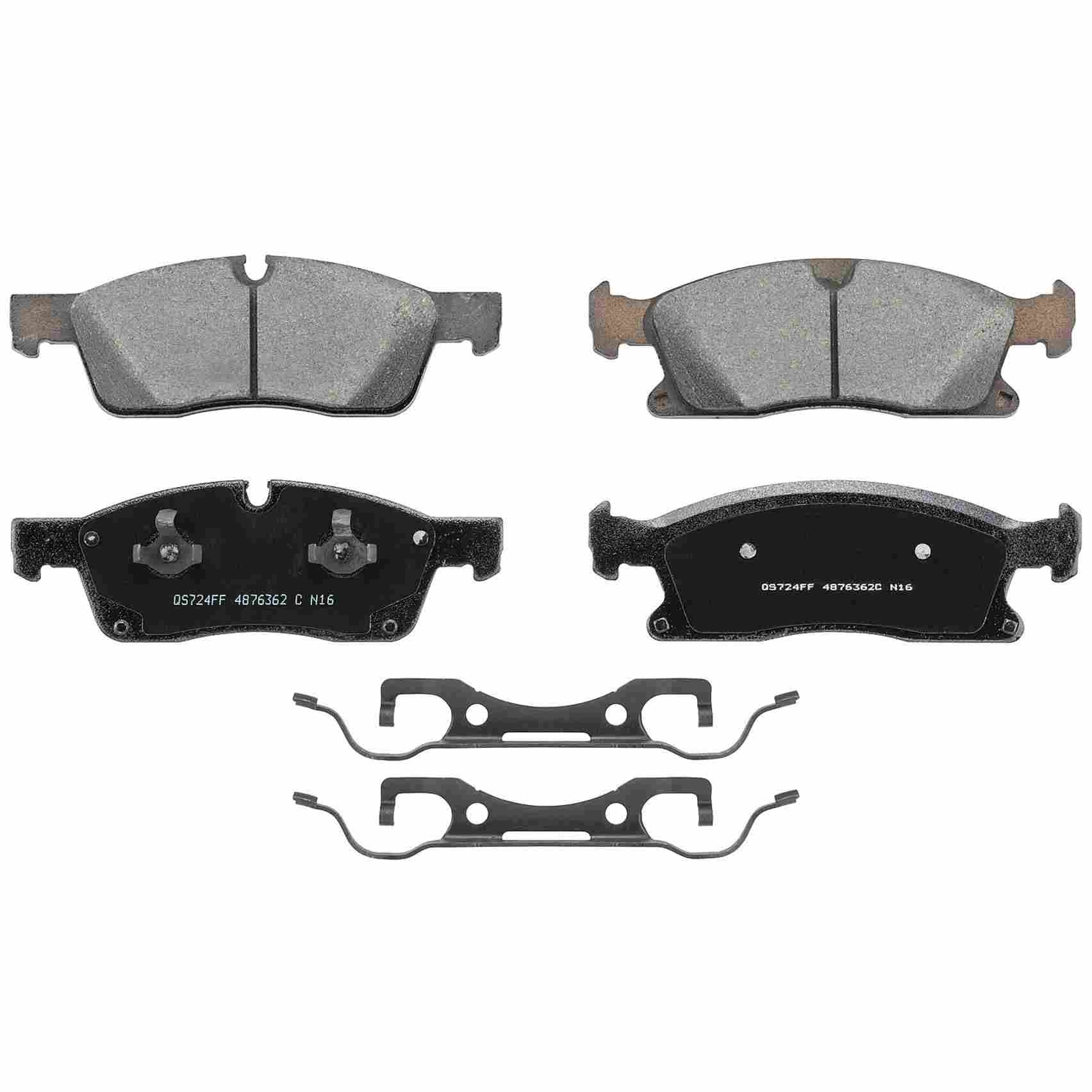 Wagner Brake Disc Brake Pad Set  top view frsport ZD1629