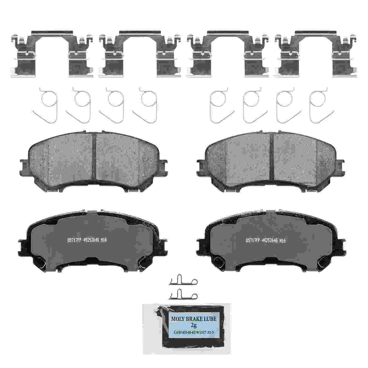 Wagner Brake Disc Brake Pad Set  top view frsport ZD1737