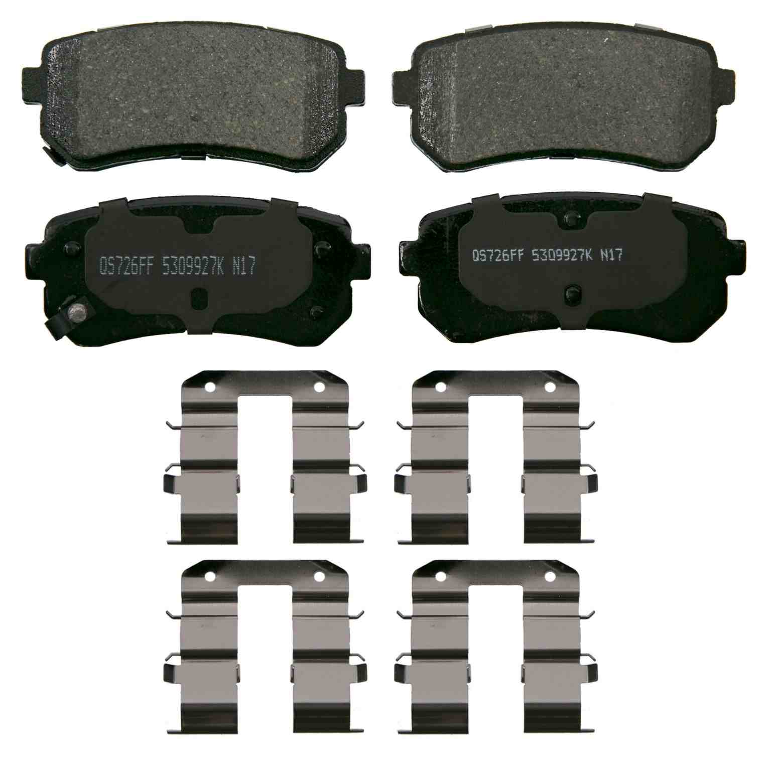 Wagner Brake Disc Brake Pad Set  top view frsport ZD1804