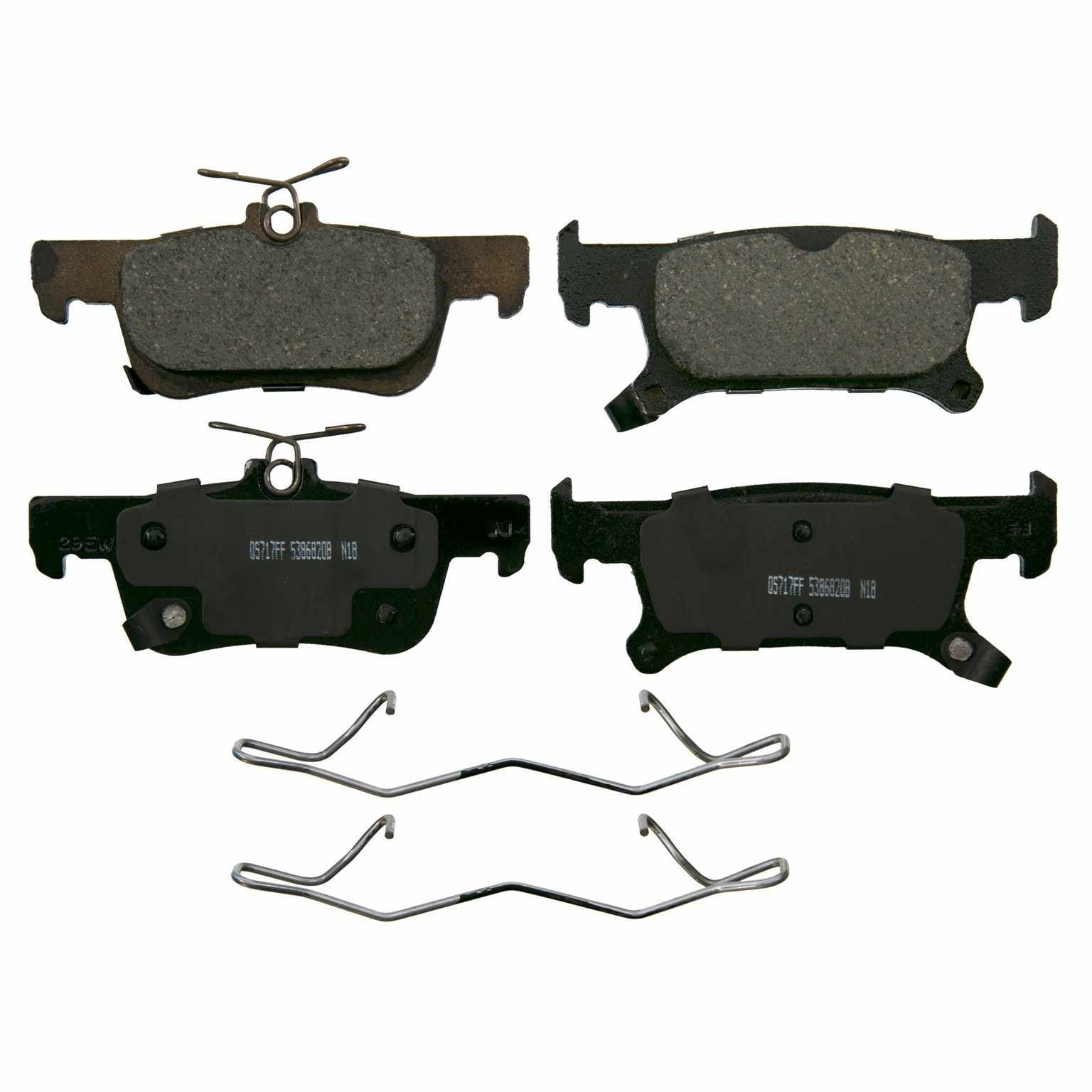 Wagner Brake Disc Brake Pad Set  top view frsport ZD2025