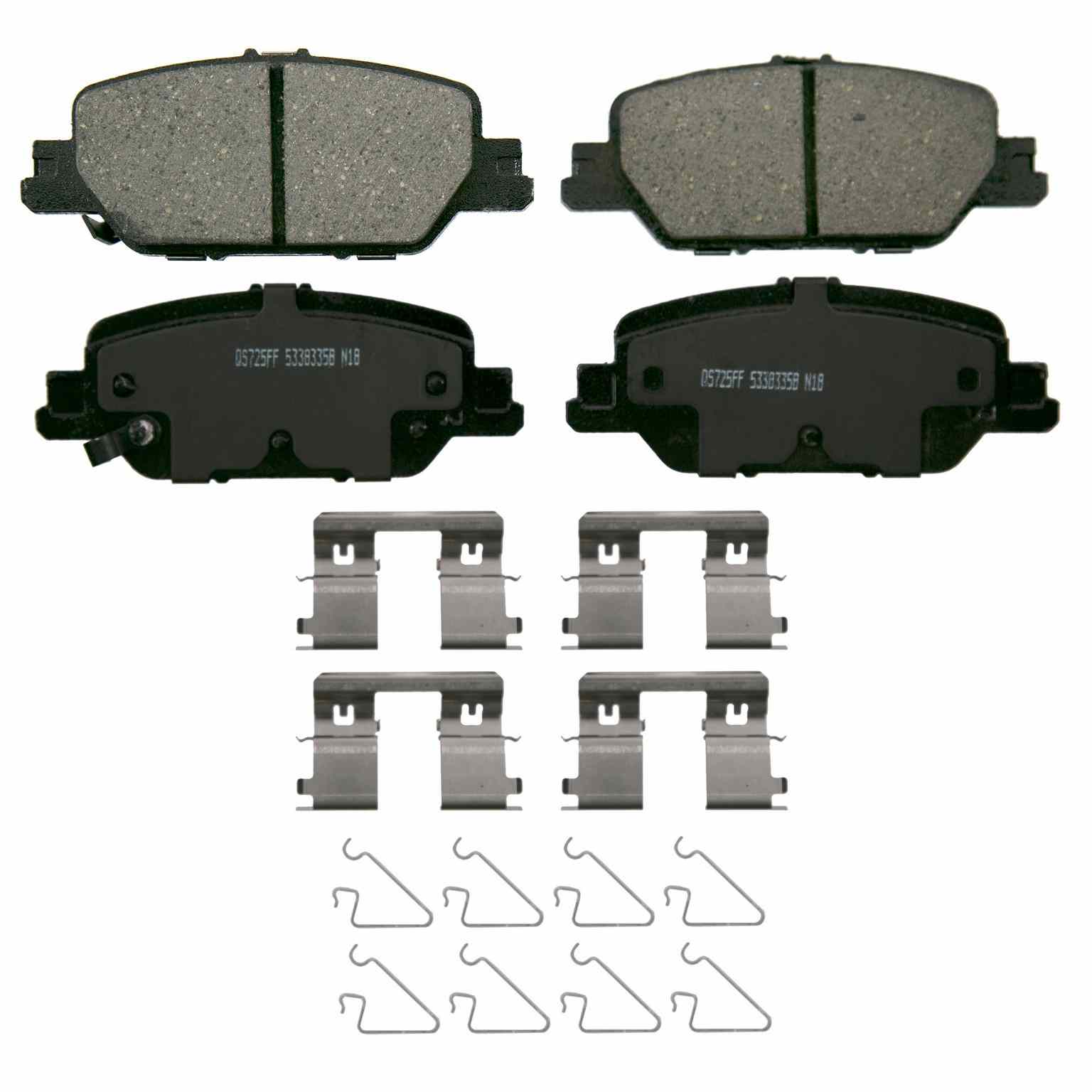 Wagner Brake Disc Brake Pad Set  top view frsport ZD2037