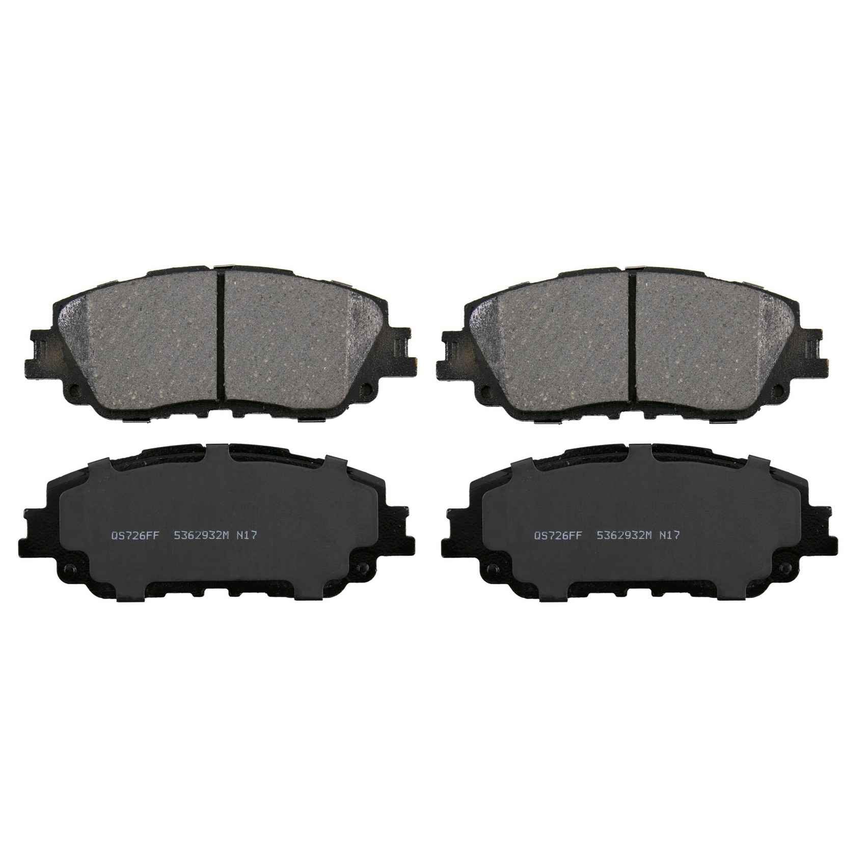 Wagner Brake Disc Brake Pad Set  top view frsport ZD2076