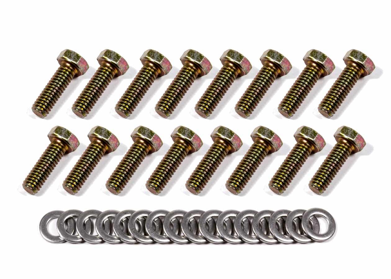 Weld Oval Midget/Sprint Beadlock Bolt Kit 13in./15in. (16 Bolts/16 Washers 5/16-18X1) P650-3005