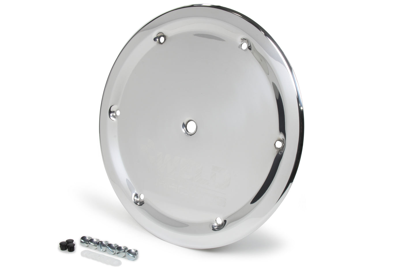 Weld Oval Ultra Mud Cover 15in. w/6-Dzus - Polished Aluminum Cover P650-4514A-6