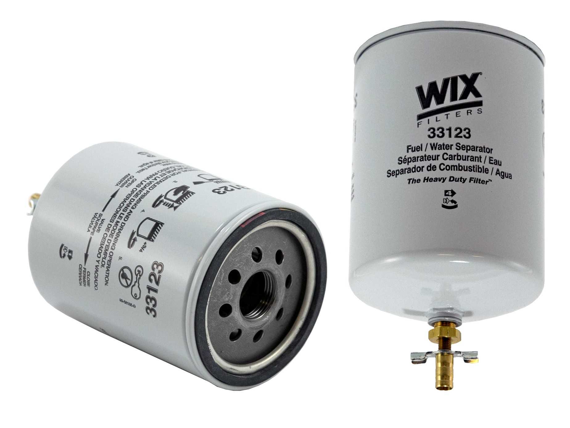 Wix Fuel Water Separator Filter  top view frsport 33123