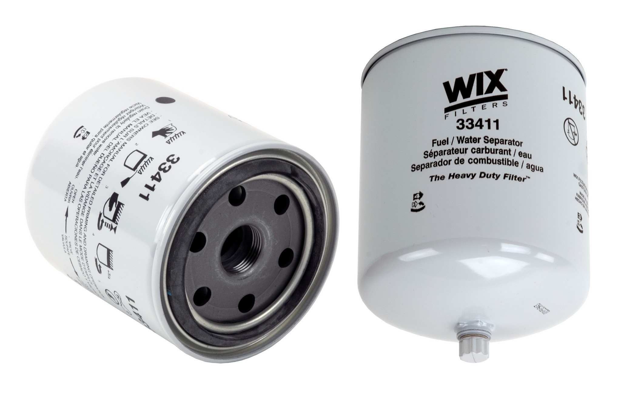 Wix Fuel Water Separator Filter  top view frsport 33411