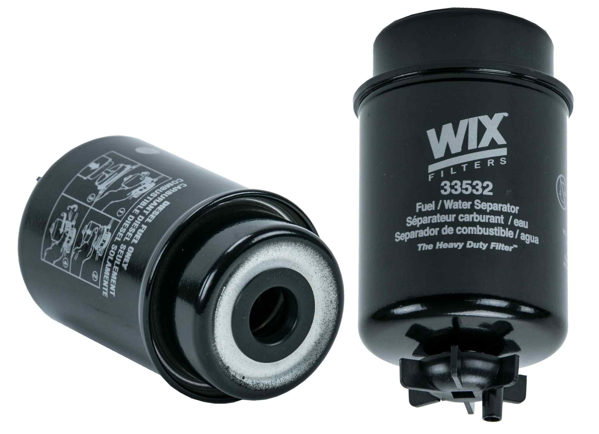 Wix Fuel Water Separator Filter  top view frsport 33532