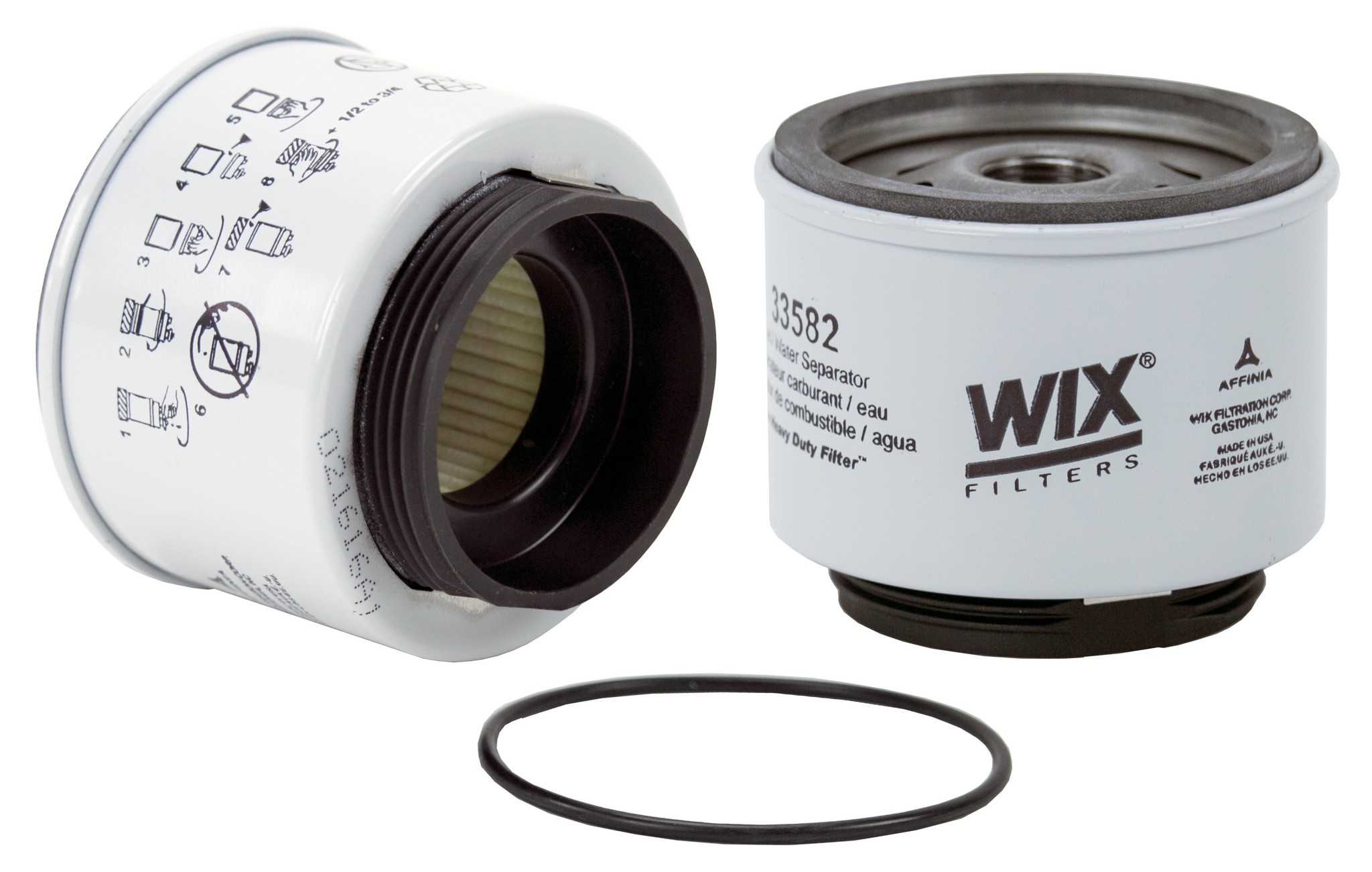 Wix Fuel Water Separator Filter  top view frsport 33582