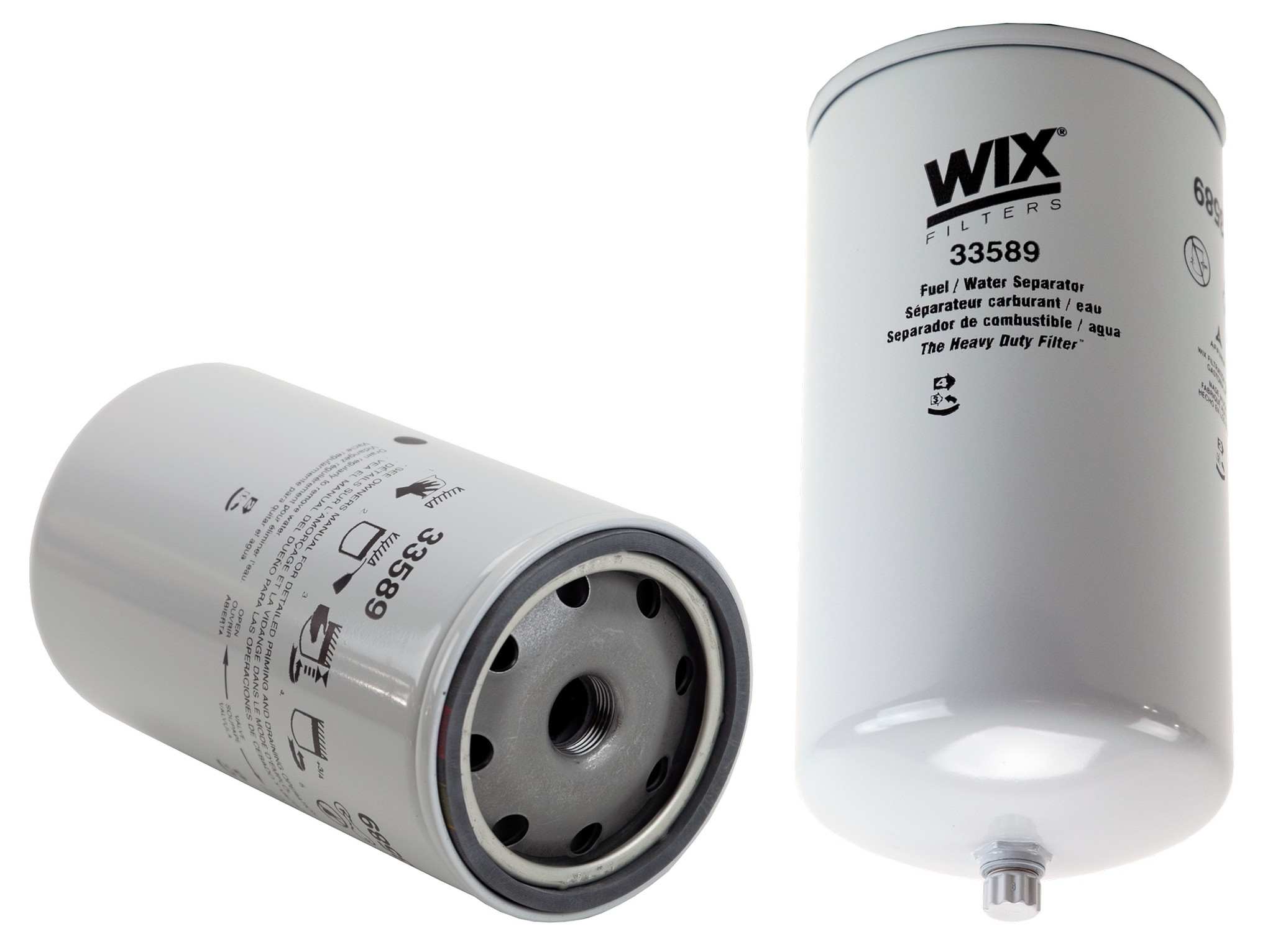 Wix Fuel Water Separator Filter  top view frsport 33589