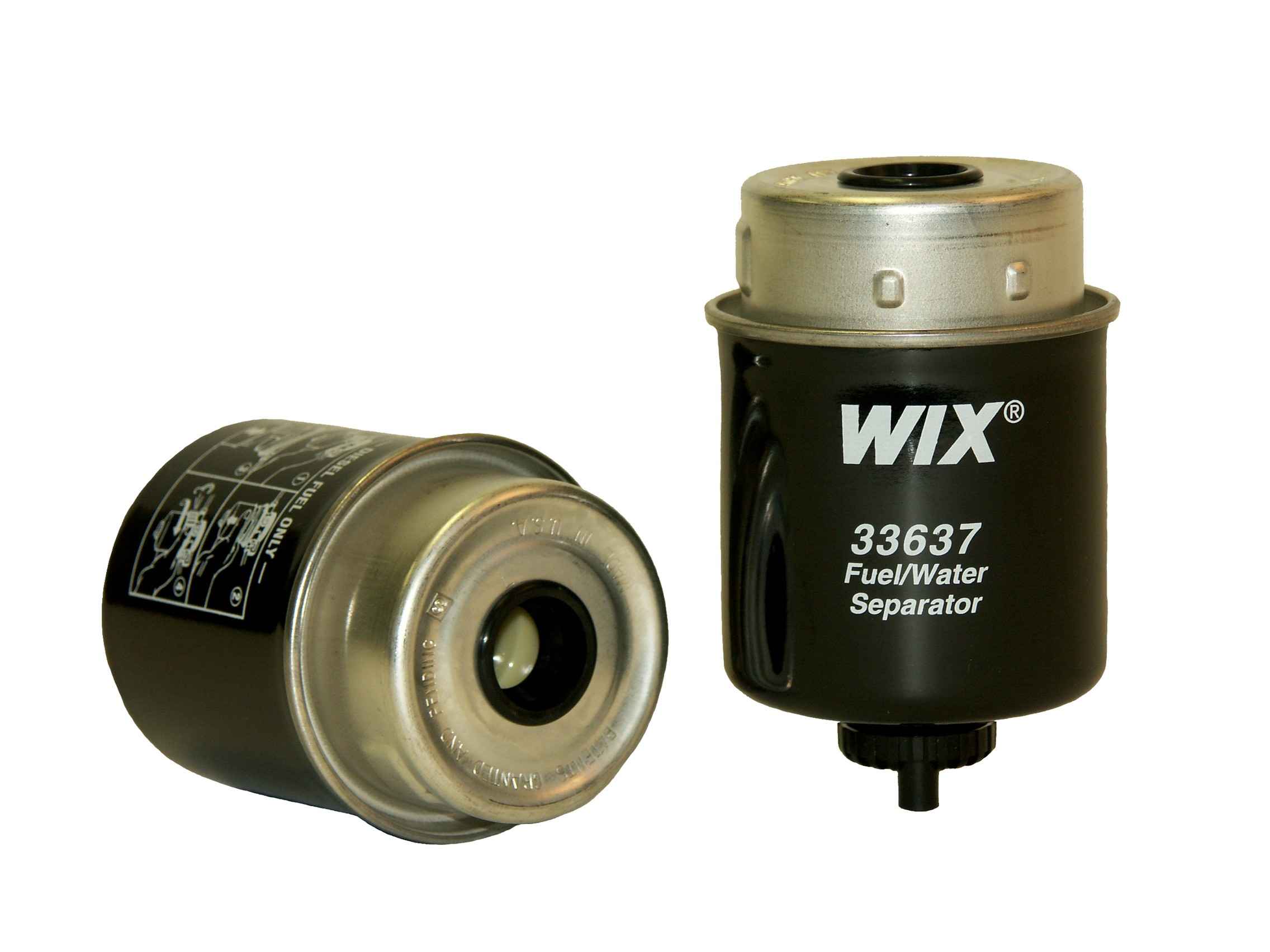 Wix Fuel Water Separator Filter  top view frsport 33637