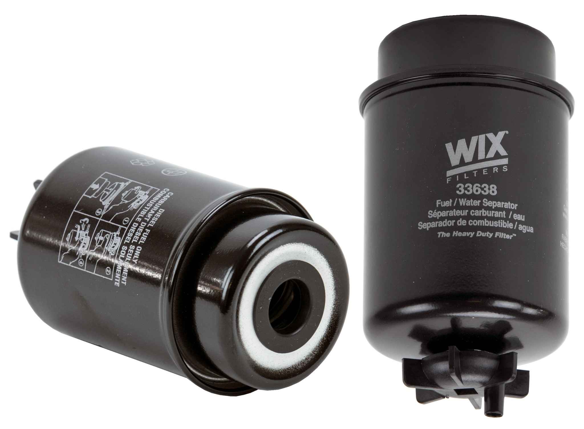 Wix Fuel Water Separator Filter  top view frsport 33638