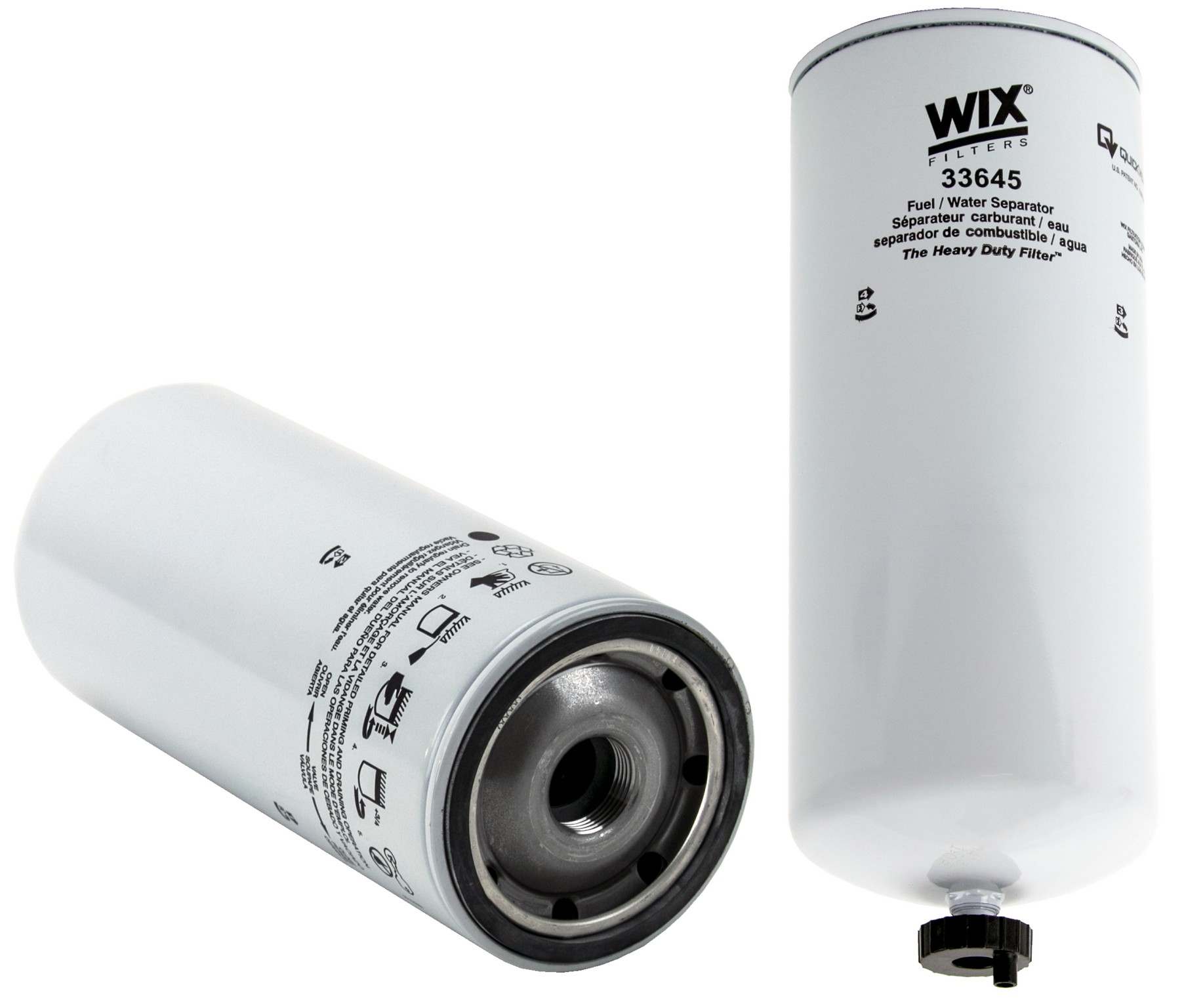 Wix Fuel Water Separator Filter  top view frsport 33645