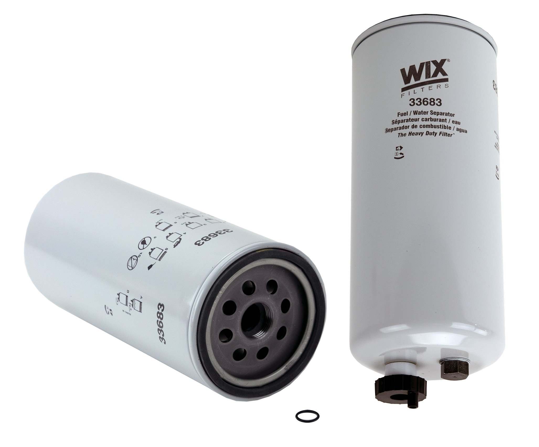 Wix Fuel Water Separator Filter  top view frsport 33683