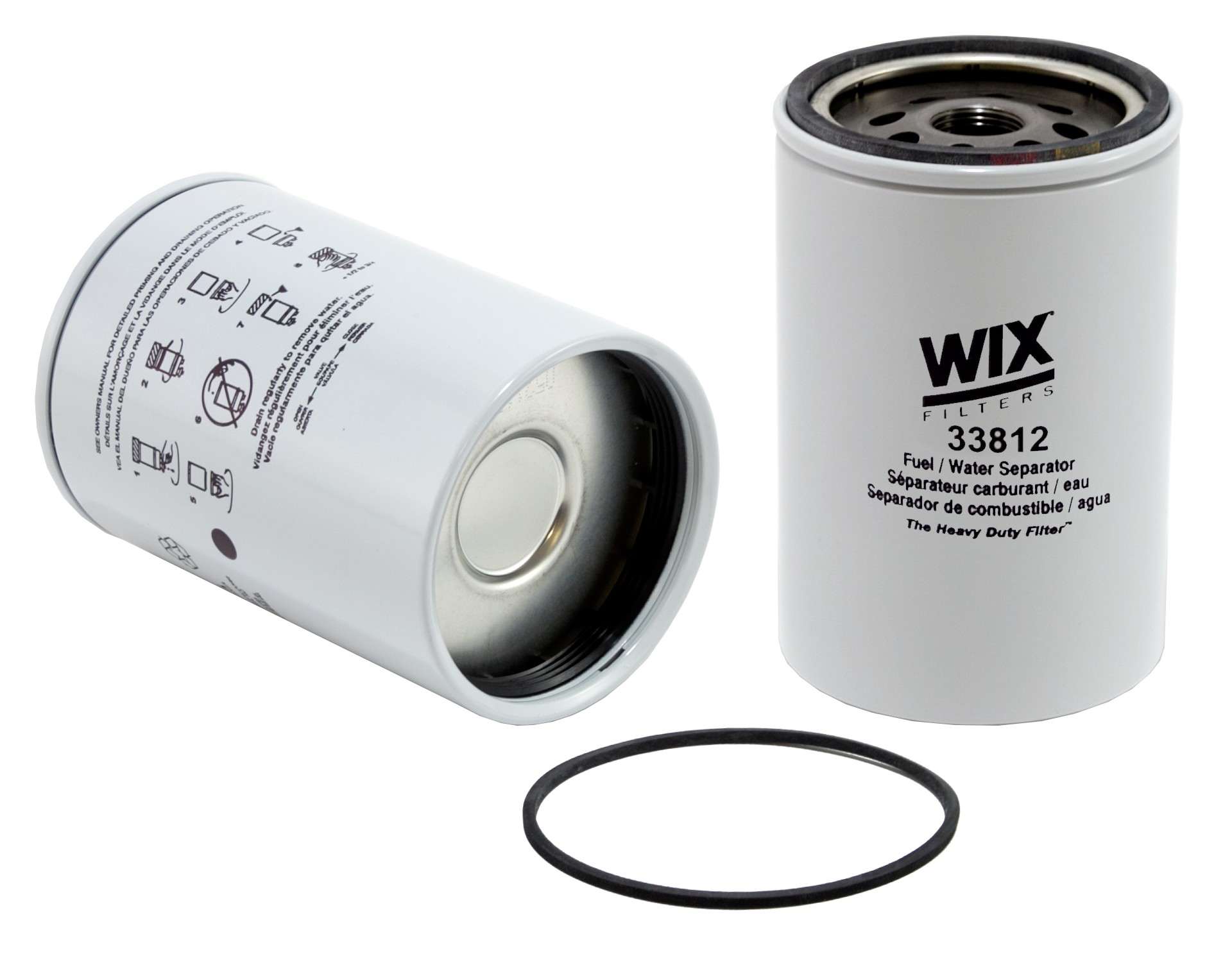 Wix Fuel Water Separator Filter  top view frsport 33812