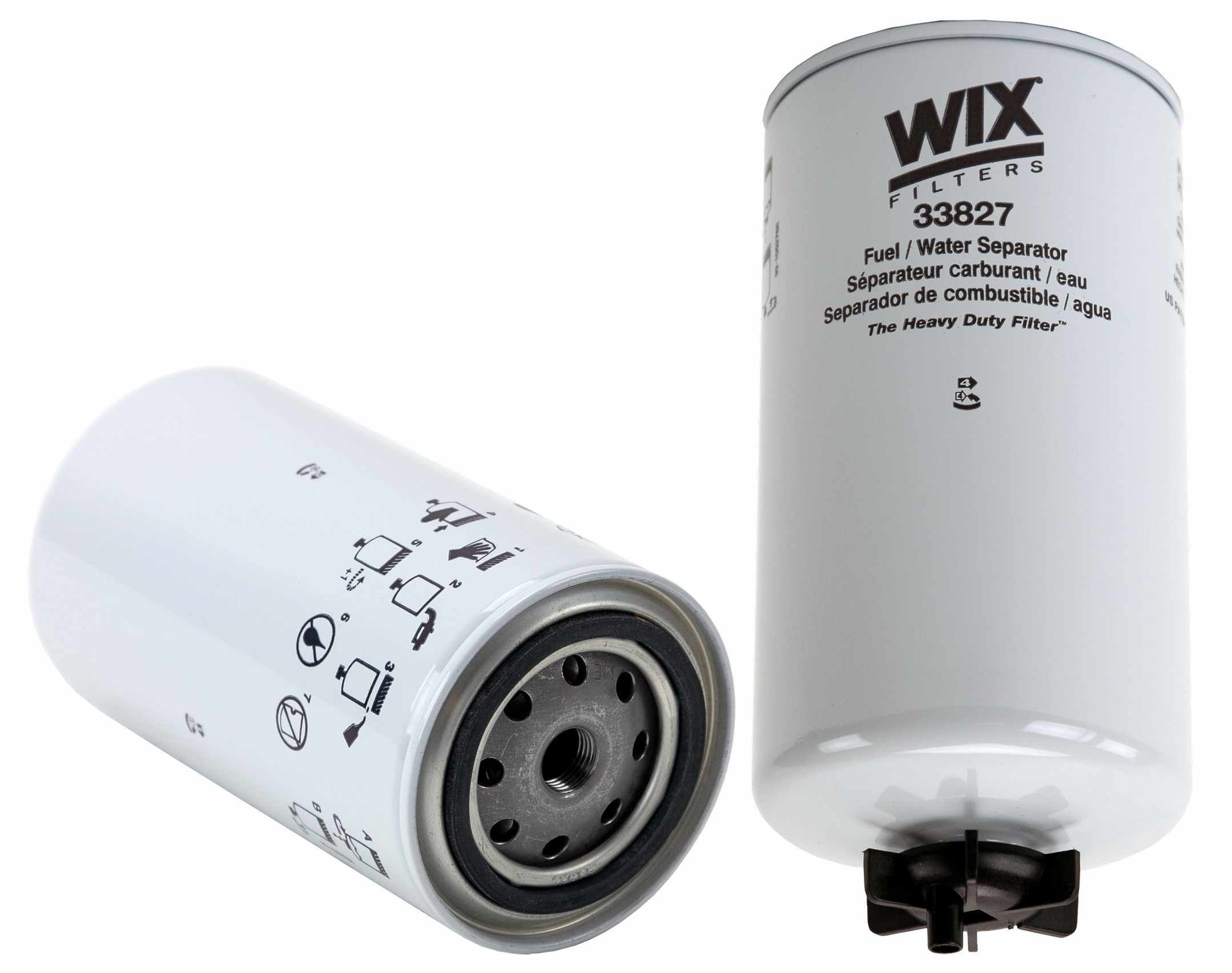 Wix Fuel Water Separator Filter  top view frsport 33827