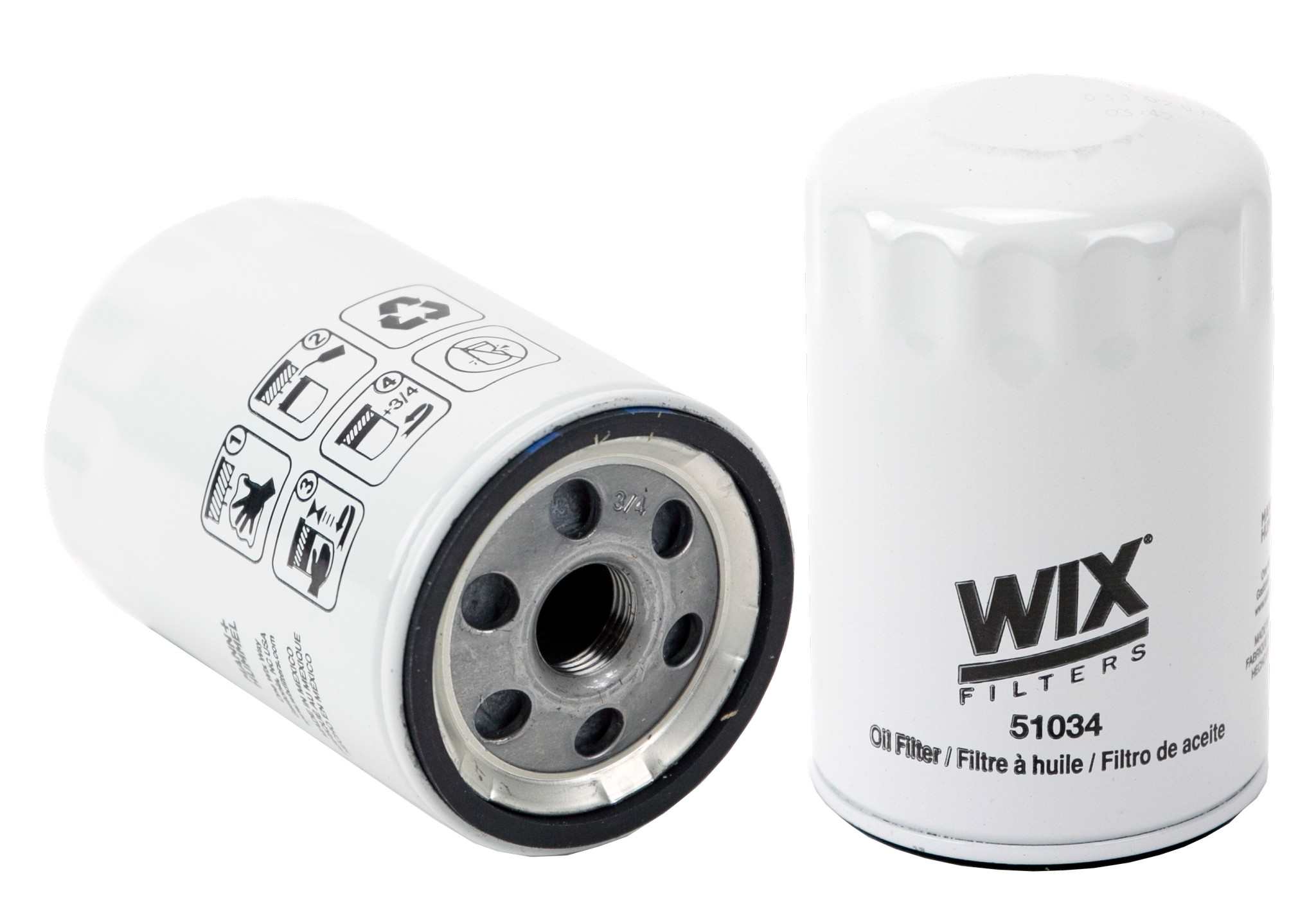 Wix Engine Oil Filter  top view frsport 51034