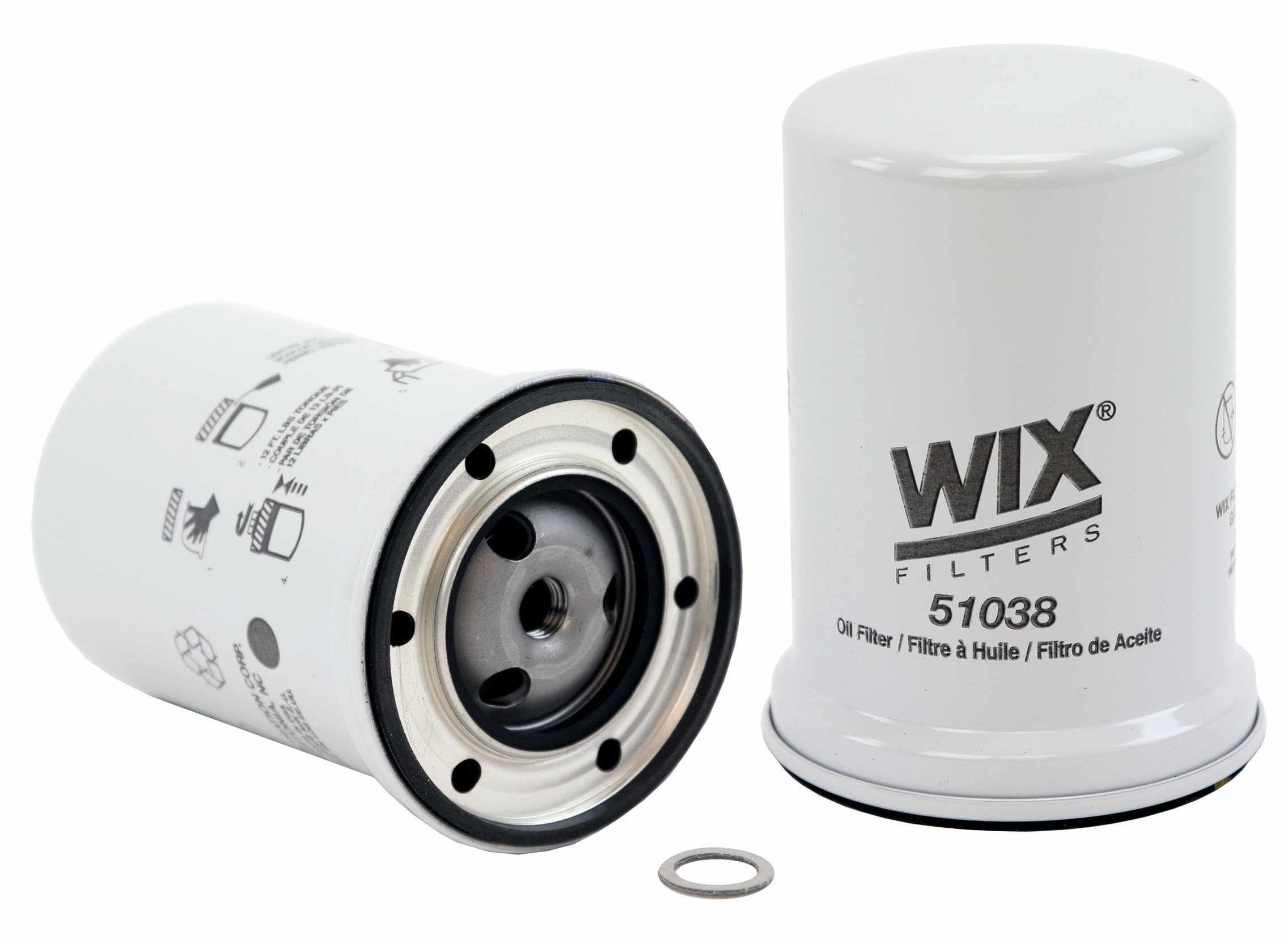 Wix Engine Oil Filter  top view frsport 51038