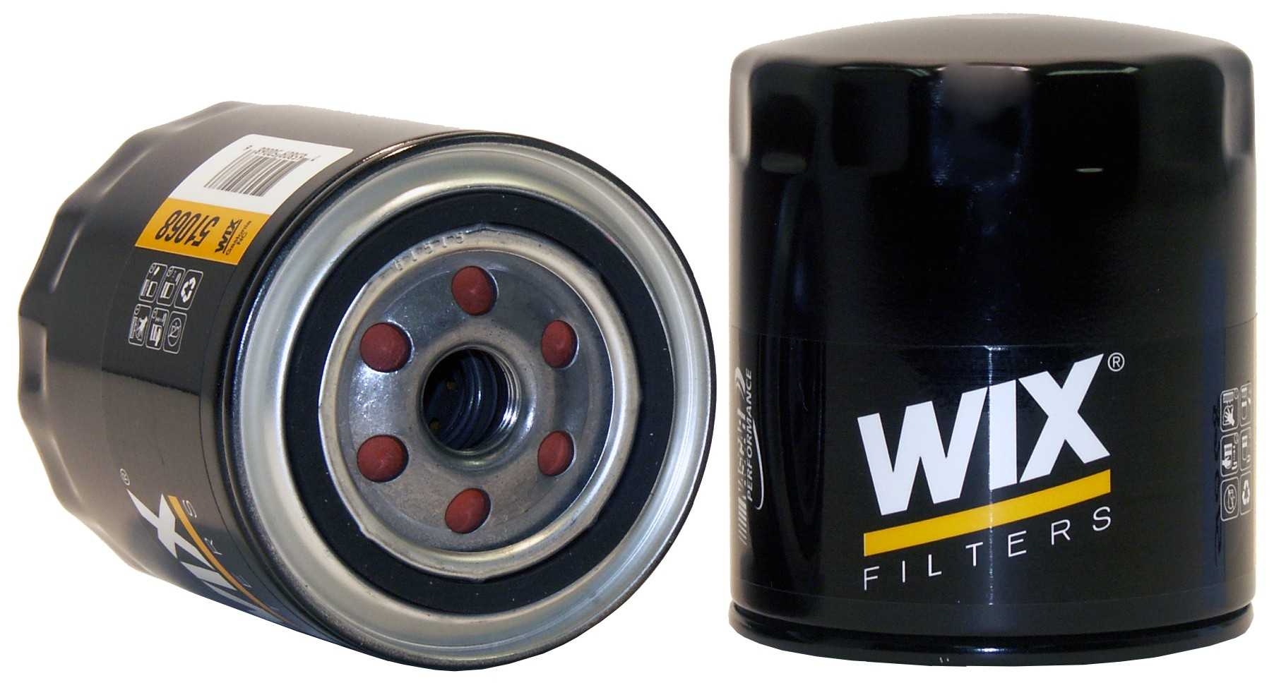 Wix Engine Oil Filter  top view frsport 51068