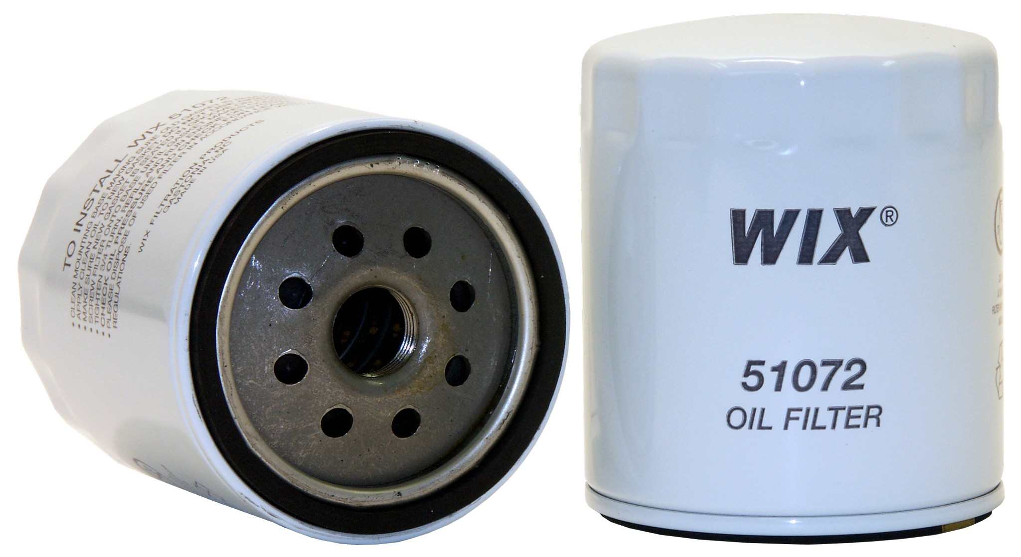 Wix Engine Oil Filter  top view frsport 51072