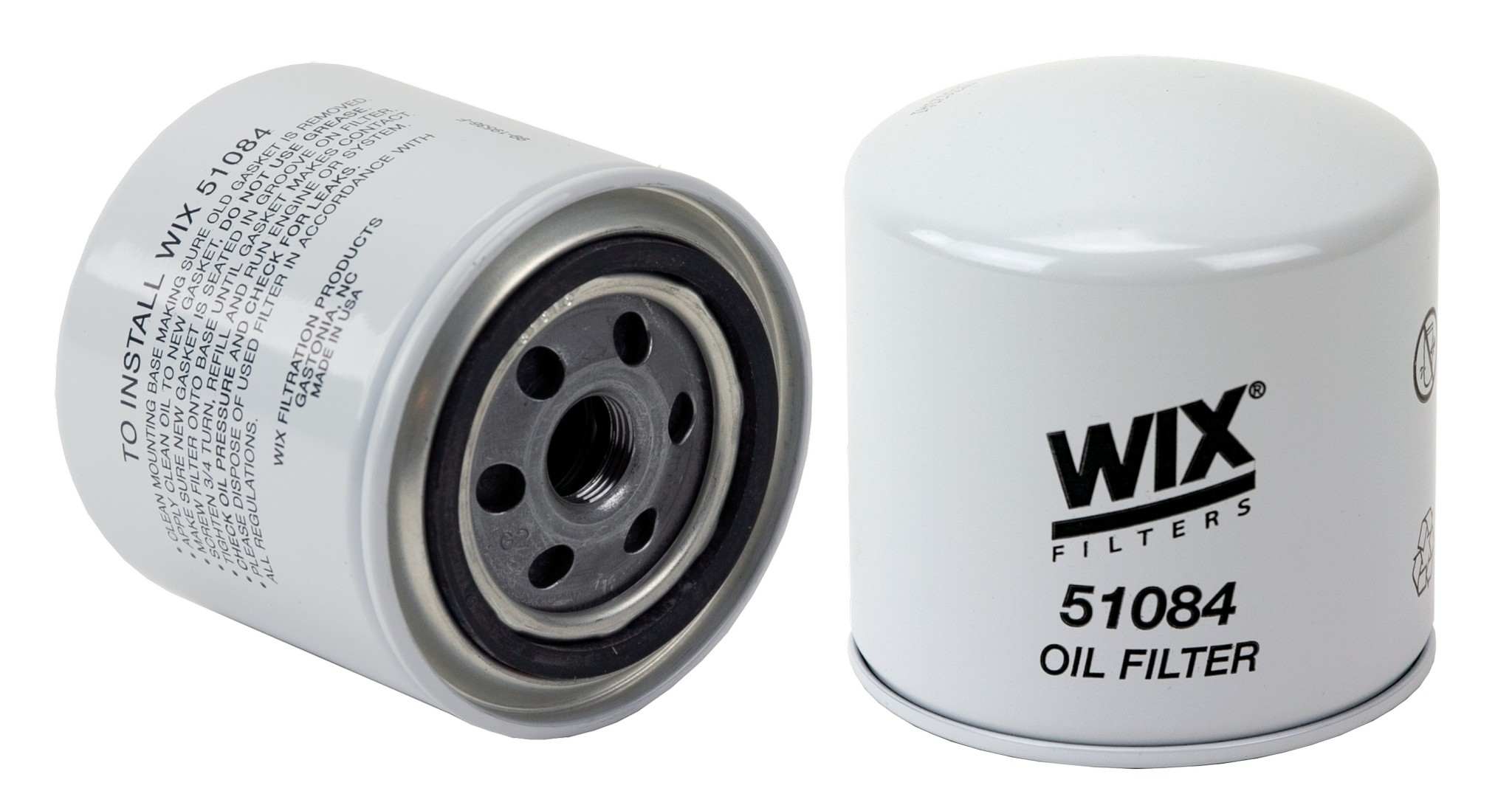 Wix Engine Oil Filter  top view frsport 51084