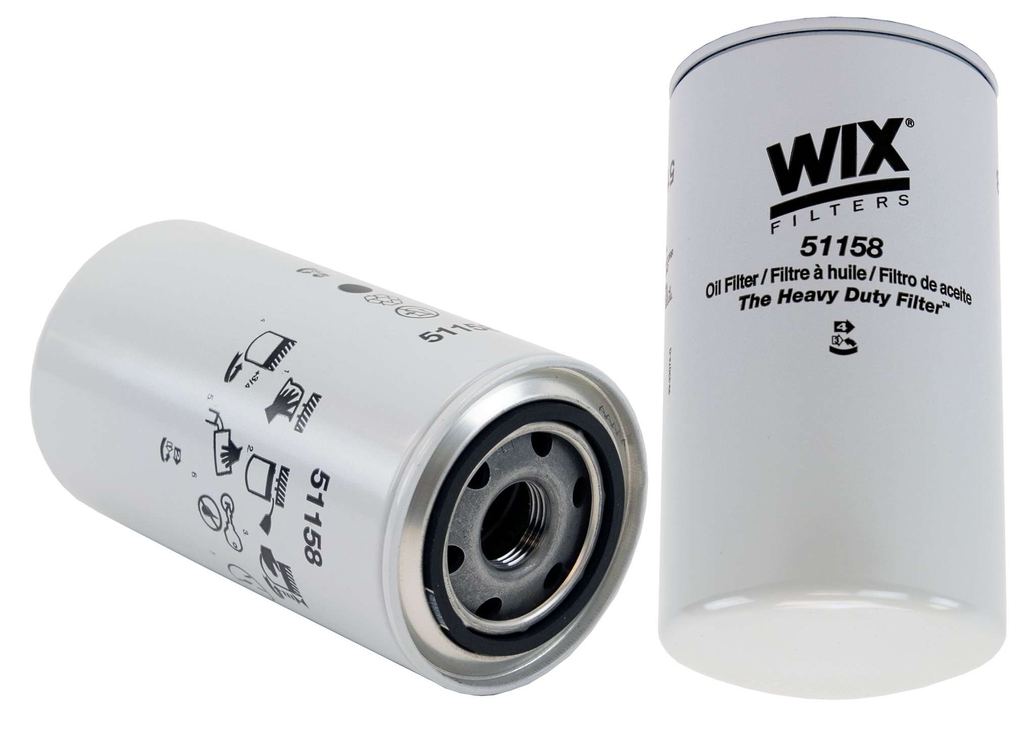 Wix Engine Oil Filter  top view frsport 51158