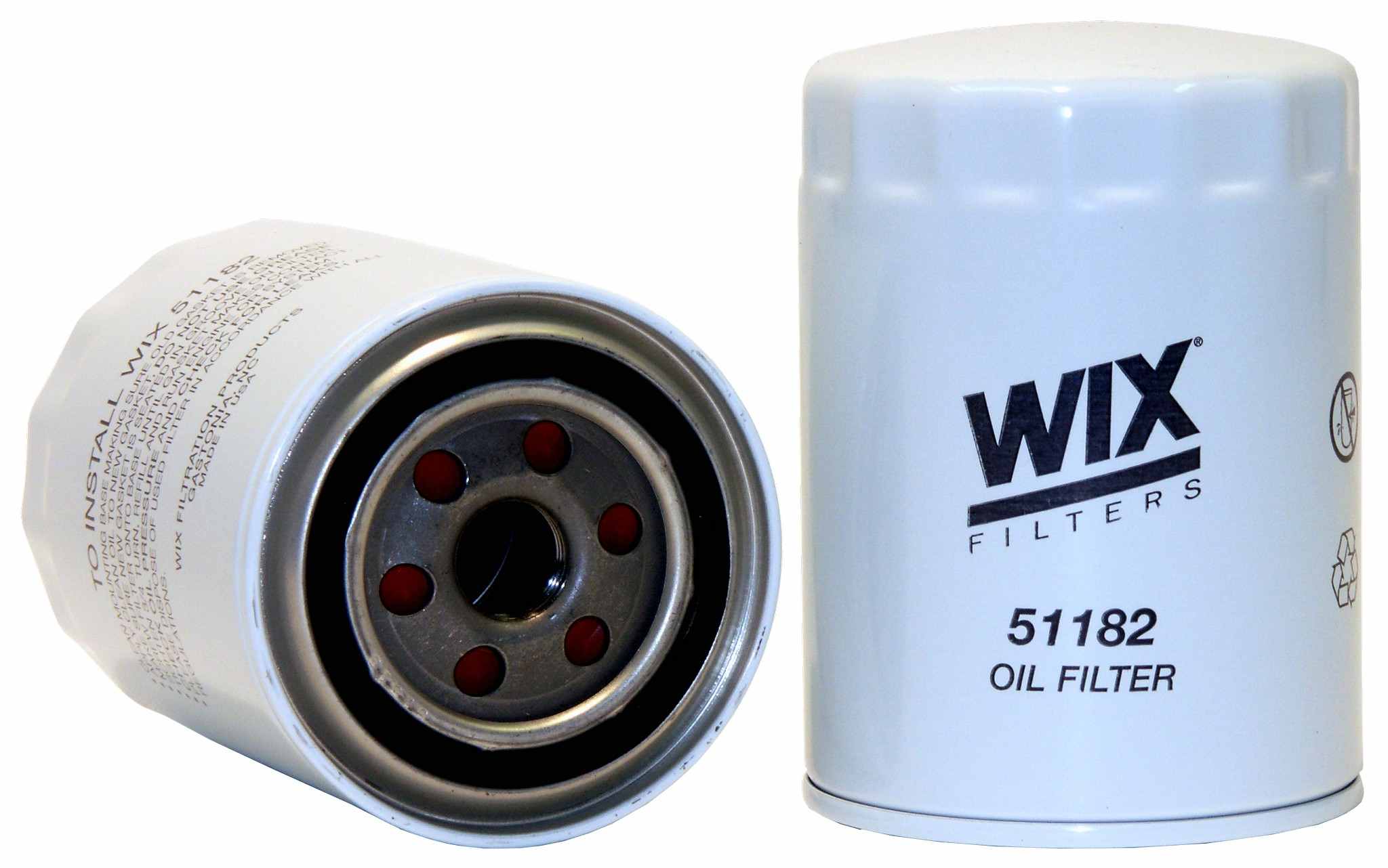 Wix Engine Oil Filter  top view frsport 51182