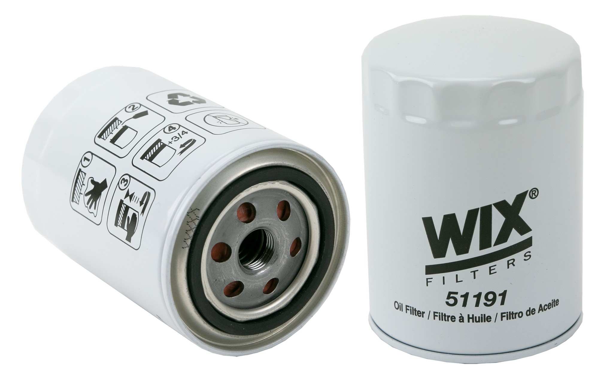 Wix Engine Oil Filter  top view frsport 51191