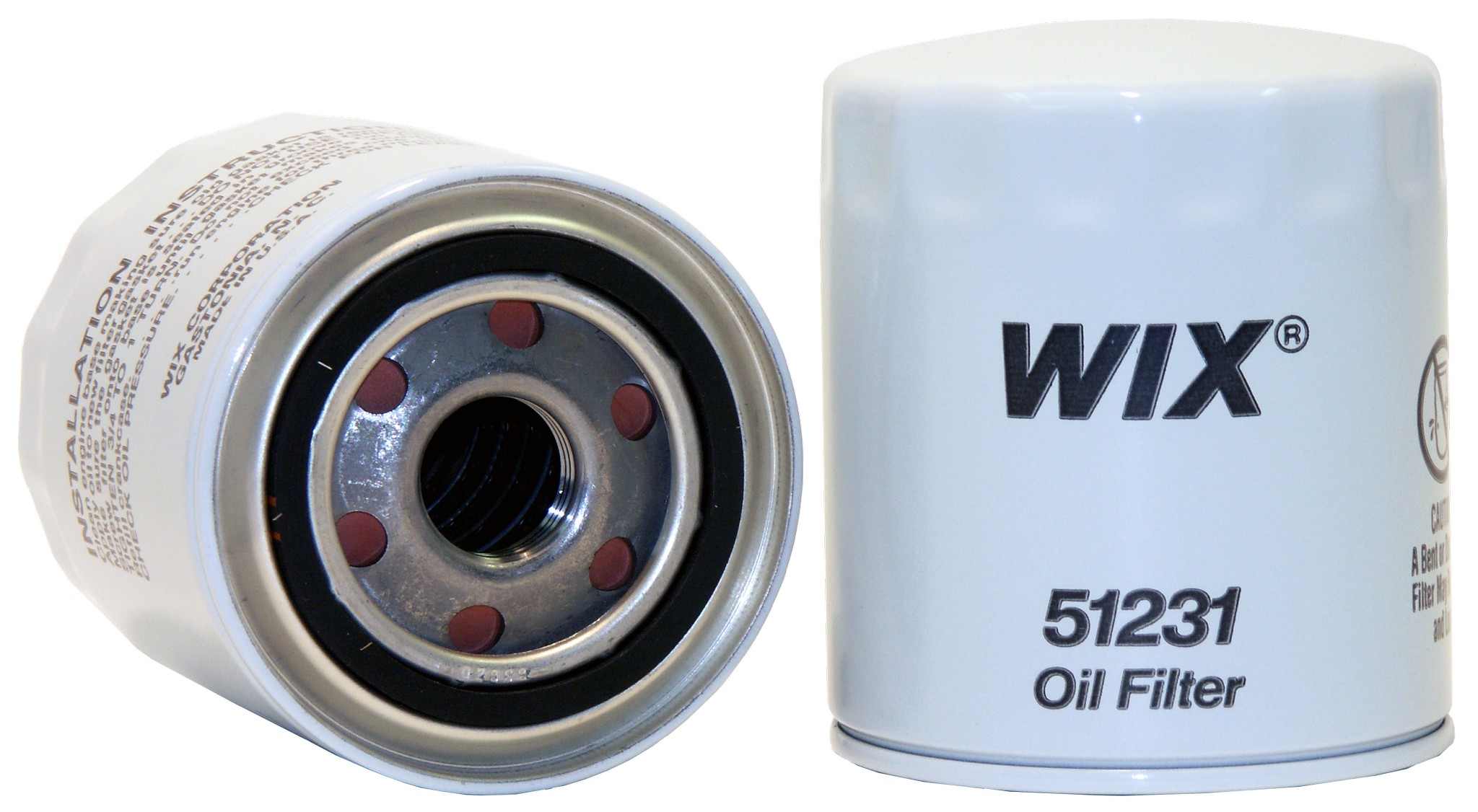 Wix Engine Oil Filter  top view frsport 51231