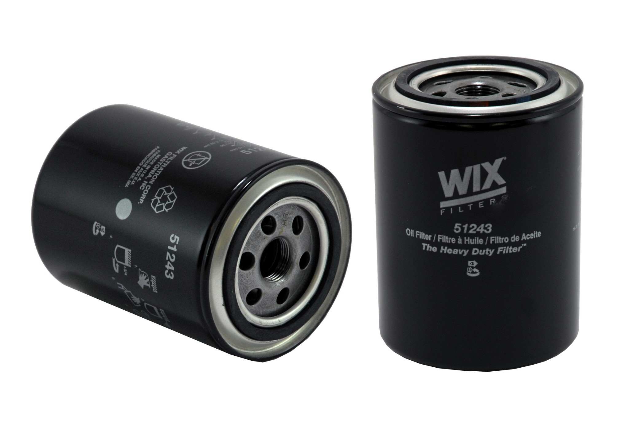 Wix Engine Oil Filter  top view frsport 51243