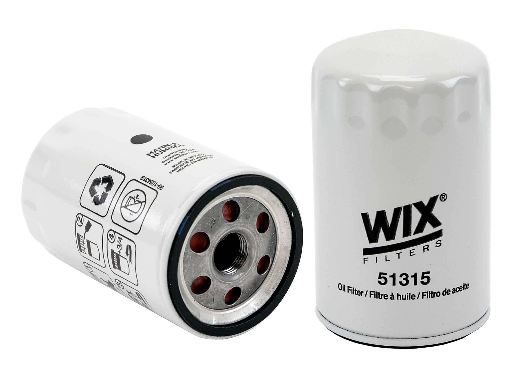 Wix Engine Oil Filter  top view frsport 51315