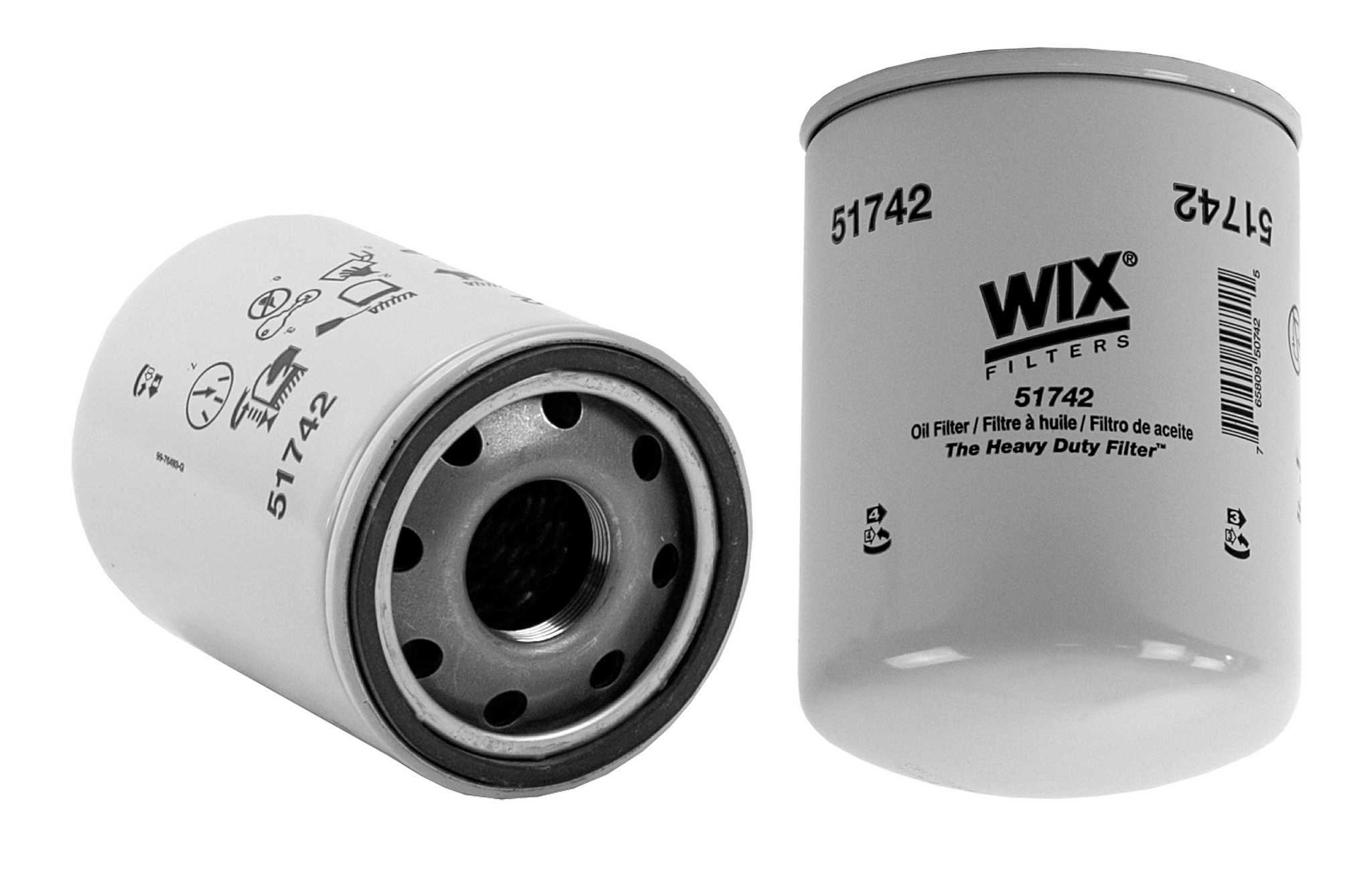 Wix Engine Oil Filter  top view frsport 51742