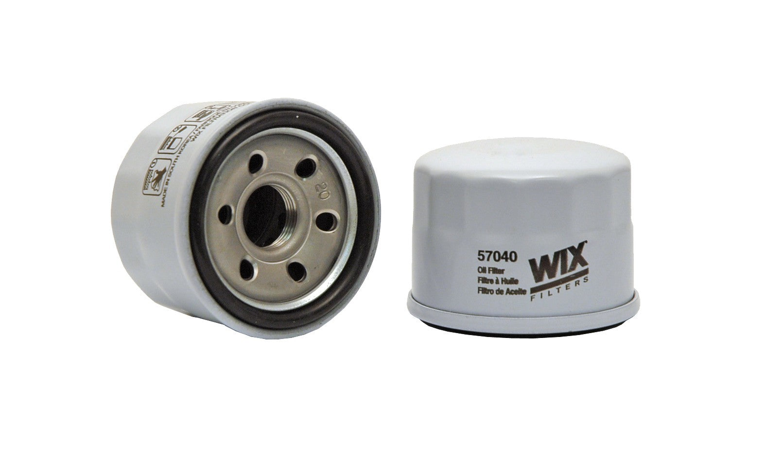 Wix Engine Oil Filter  top view frsport 57040