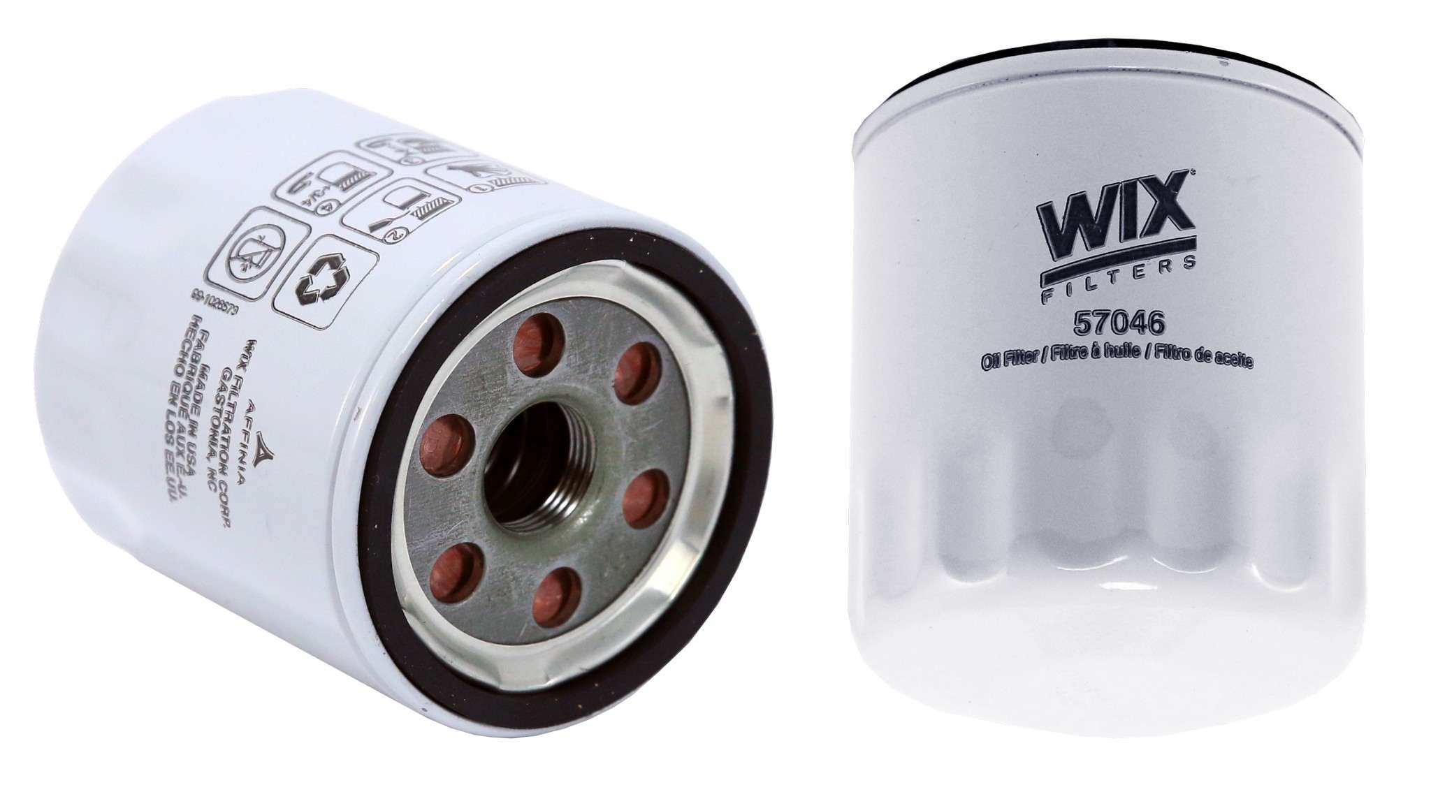 Wix Engine Oil Filter  top view frsport 57046