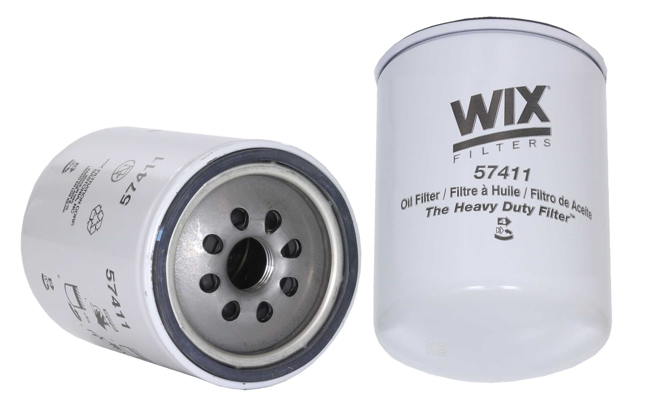 Wix Engine Oil Filter  top view frsport 57411