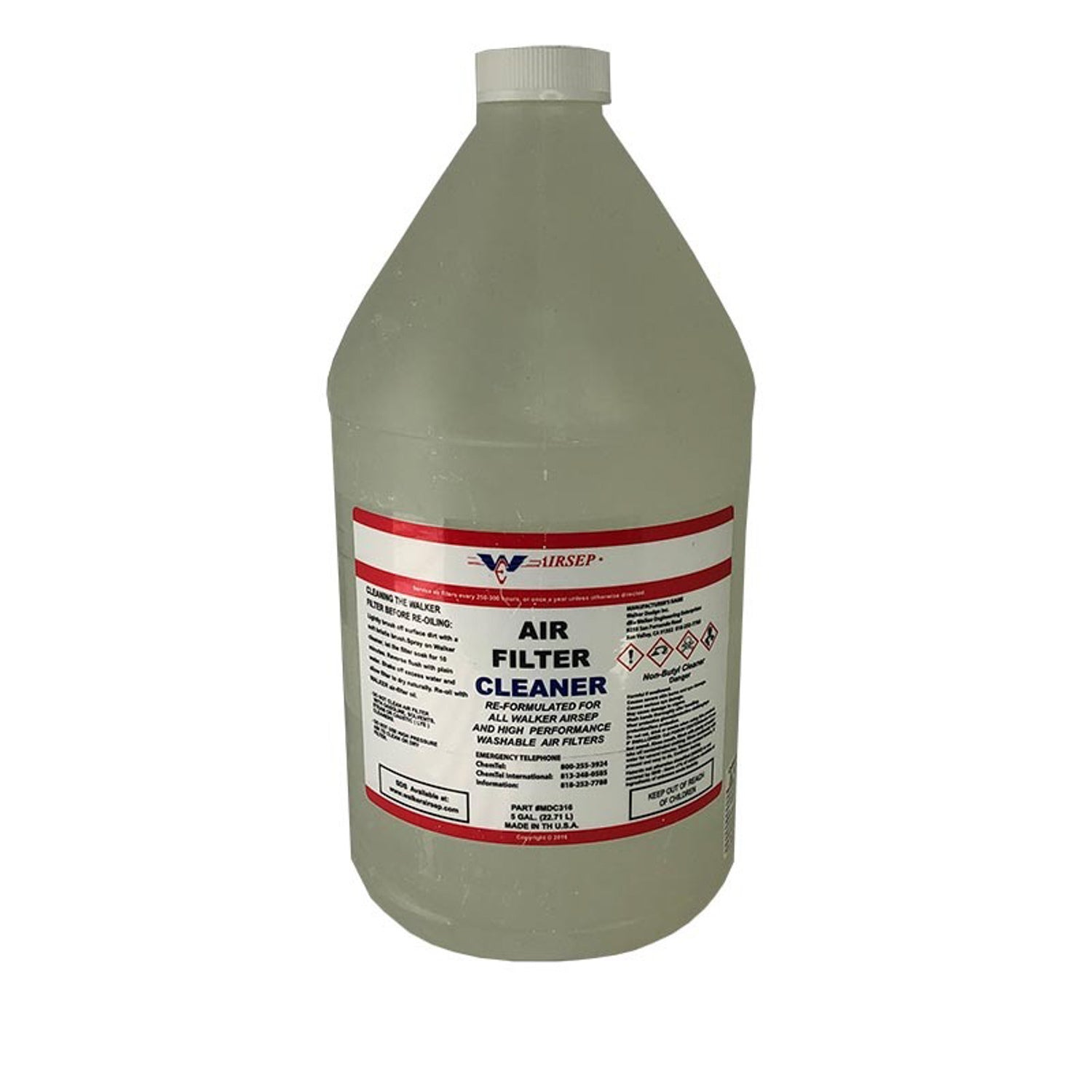 Walker Air Filter Cleaner Gallon WLK3000525